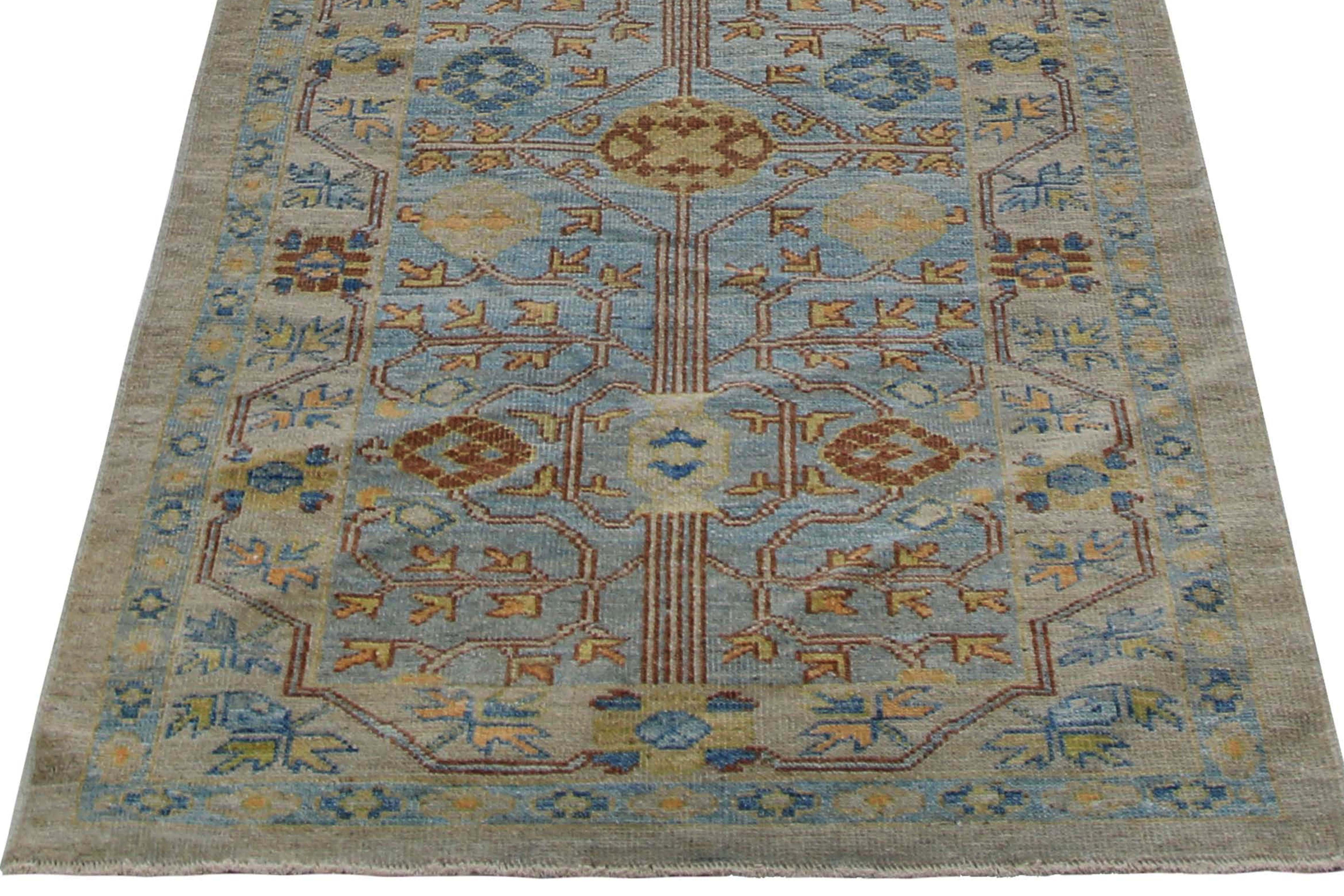 Wool Stunning Turkish Sultanabad Runner Rug For Sale