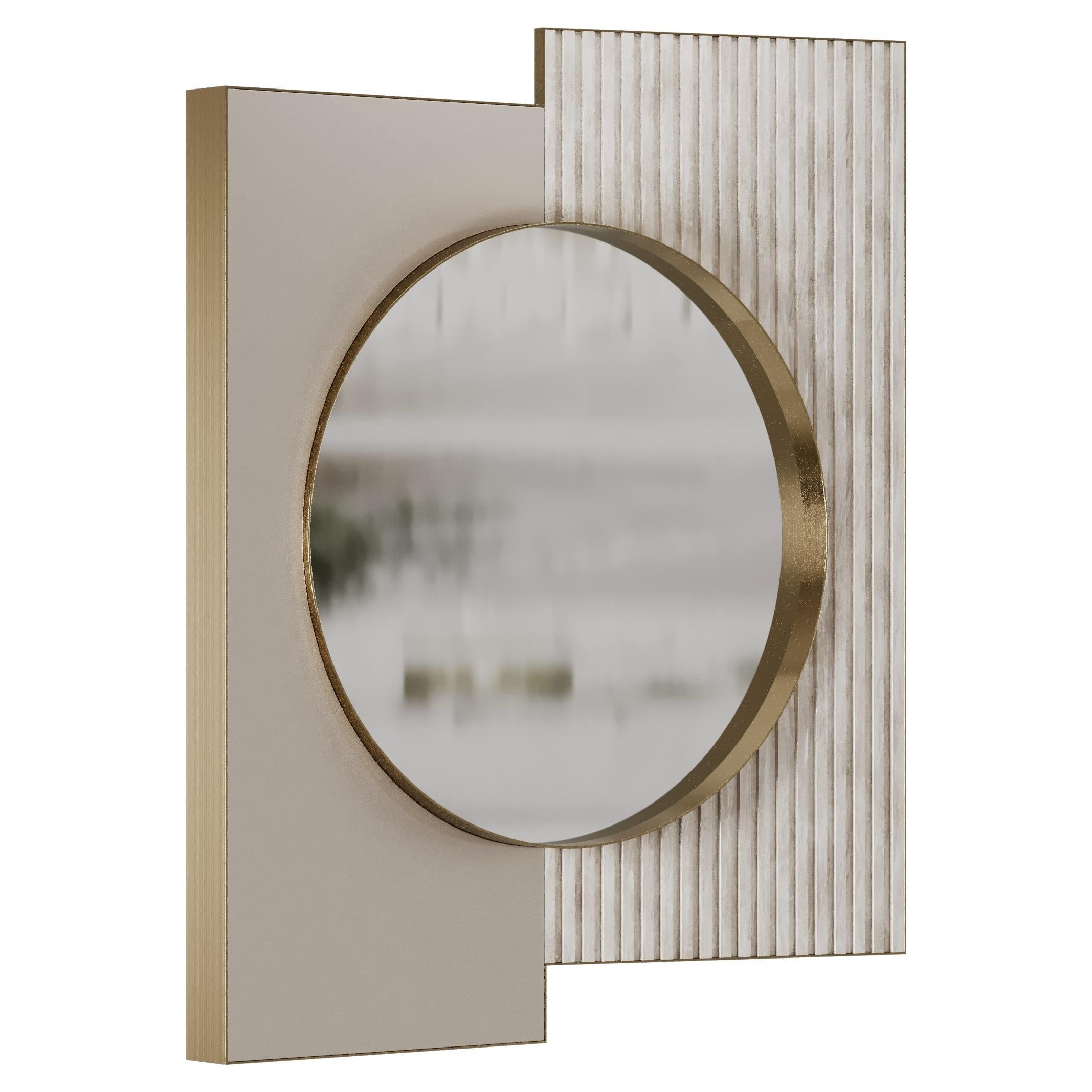 Stunning Turnel Mirror With Marble And Brass Details For Sale