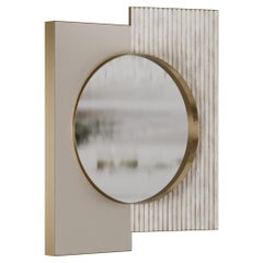 Stunning Turnel Mirror With Marble And Brass Details