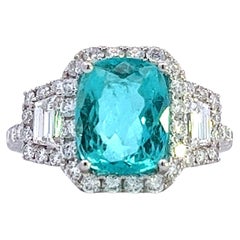 Stupendo anello con turchese e diamanti