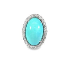 Stunning Turquoise and Diamond Ring