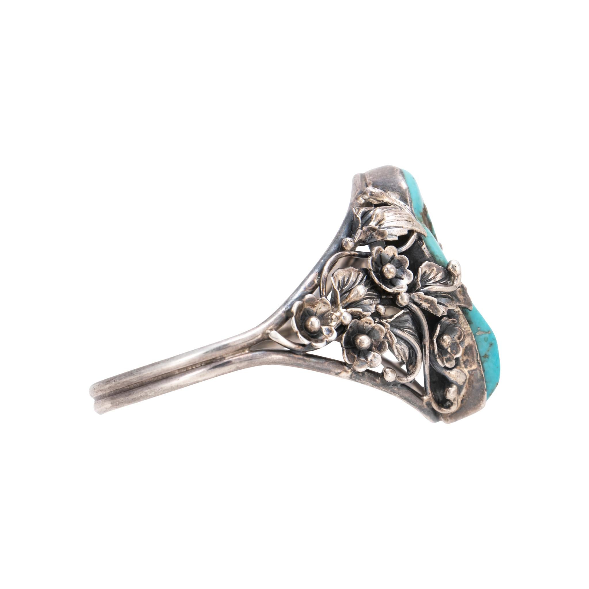 Splendido bracciale in turchese e argento sterling In condizioni buone in vendita a Coeur d Alene, ID