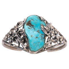 Stunning Turquoise and Sterling Silver Cuff Bracelet