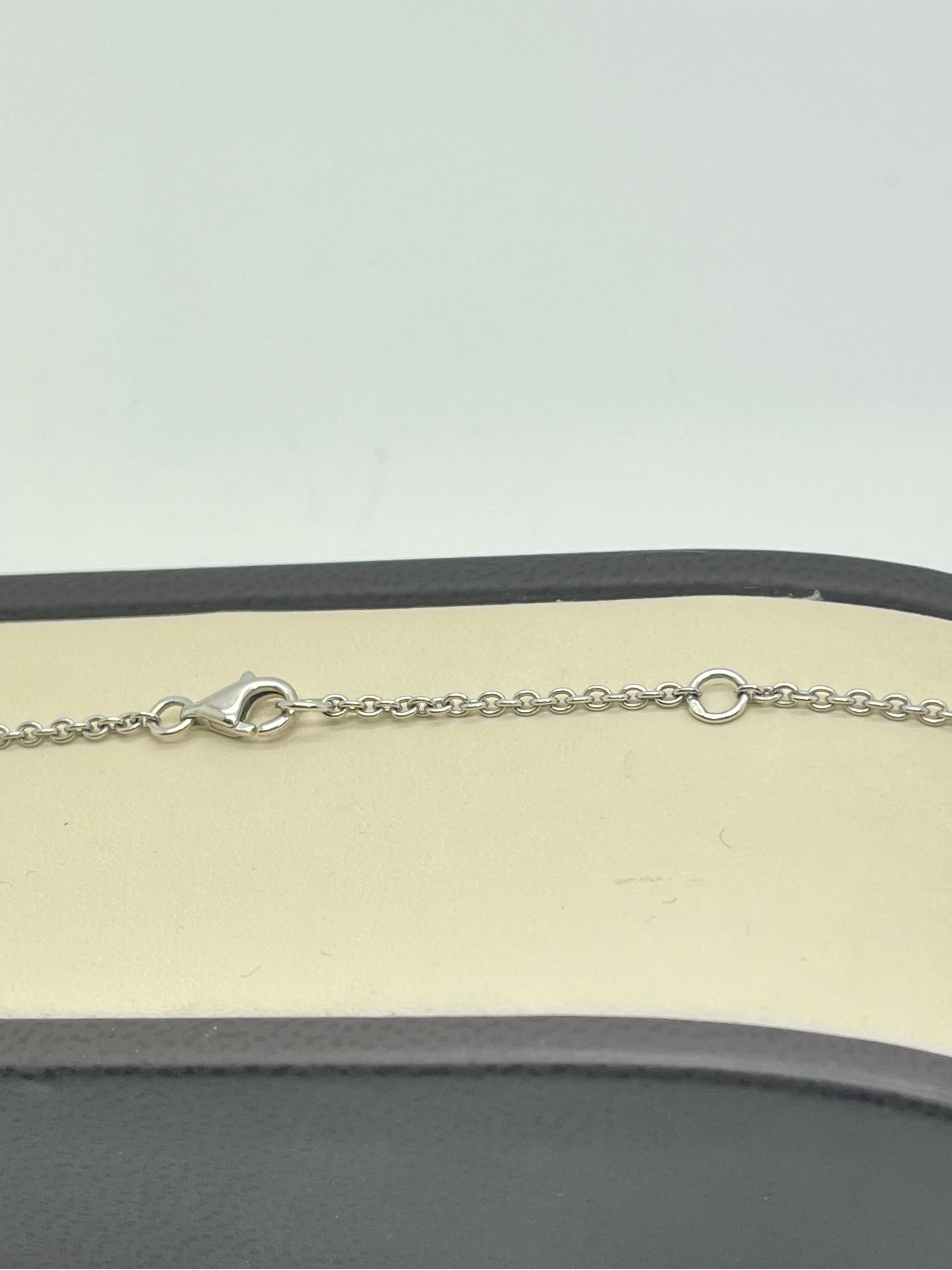 Atemberaubende Türkis, weißer Achat & Diamant-Halskette in 18k Weißgold (Rundschliff) im Angebot