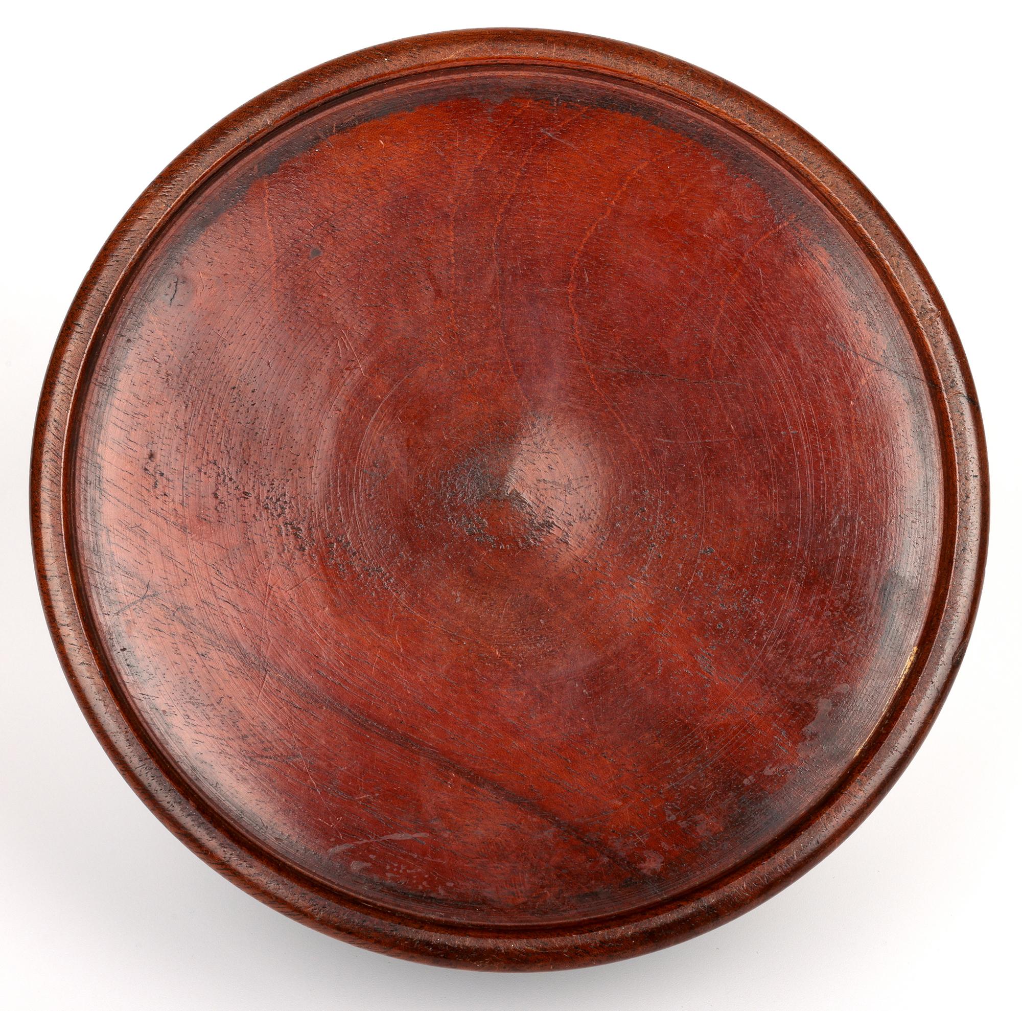 Stunning & Unusual Antique Treen Turned Domed Lidded Container For Sale 5