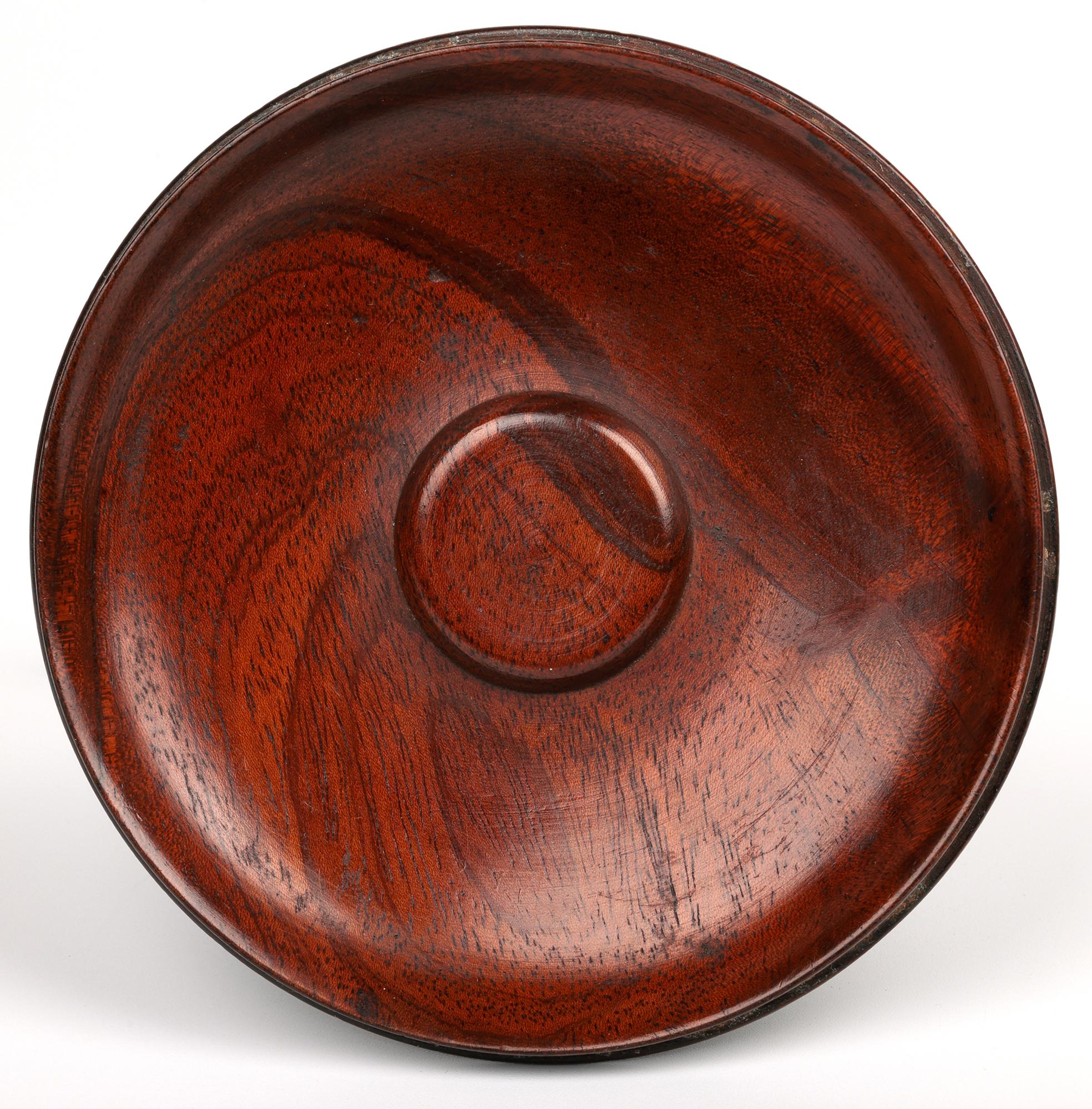 Stunning & Unusual Antique Treen Turned Domed Lidded Container For Sale 9