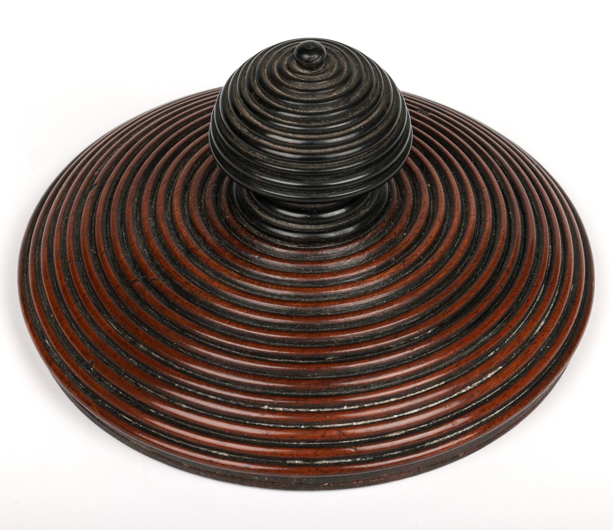Other Stunning & Unusual Antique Treen Turned Domed Lidded Container For Sale