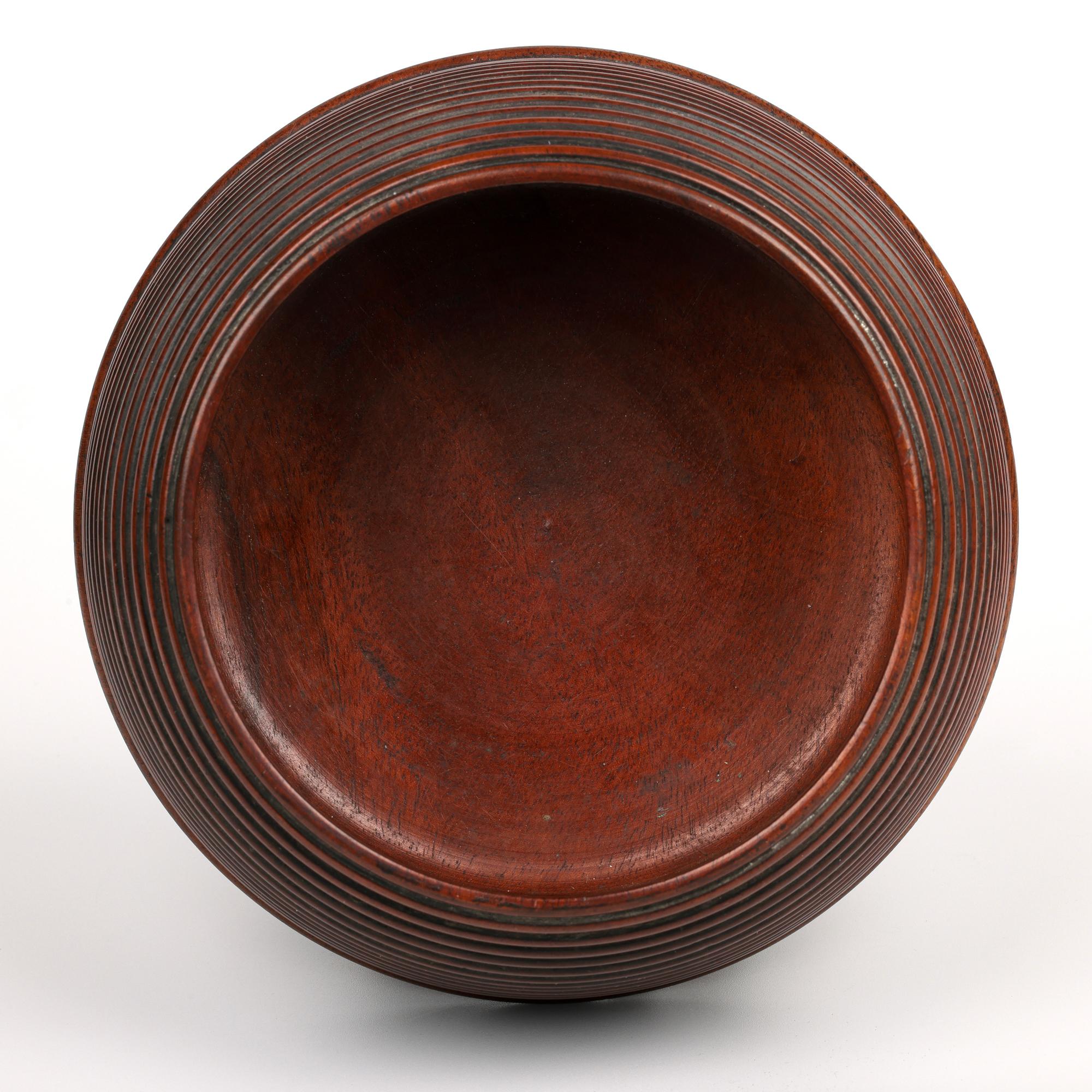 20th Century Stunning & Unusual Antique Treen Turned Domed Lidded Container For Sale