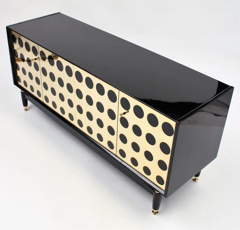 Stunning Upcycled G Plan Sideboard, Retro Credenza with Brass Detail