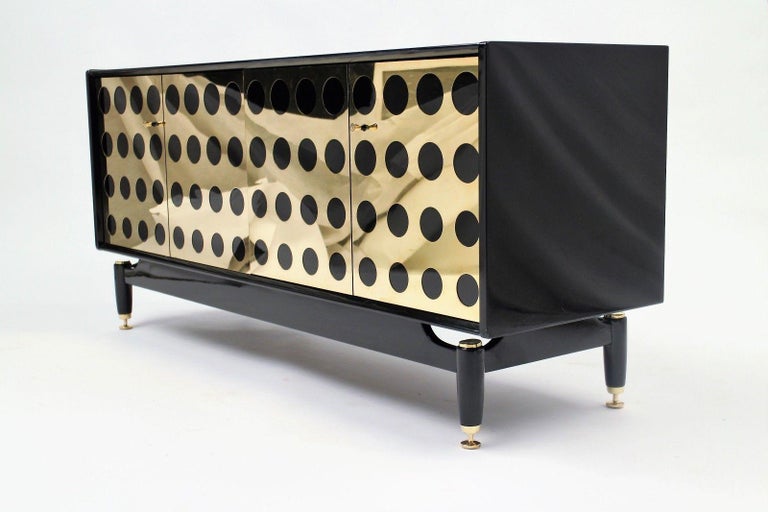 Stunning Upcycled G Plan Sideboard, Retro Credenza with Brass Detail
