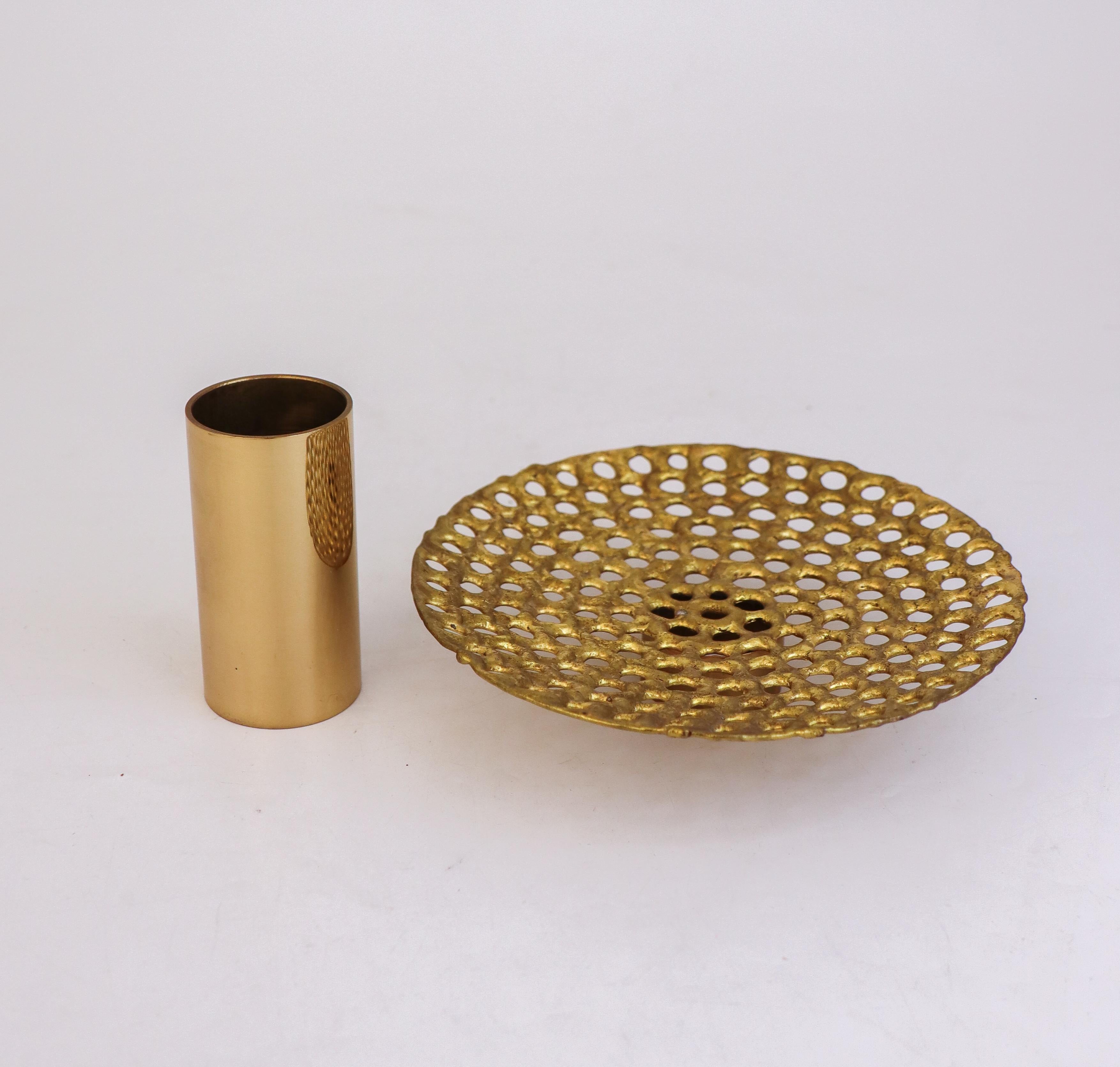 Metà XX secolo Splendido vaso in ottone - Skultuna, Svezia - Pierre Forsell 1960 in vendita