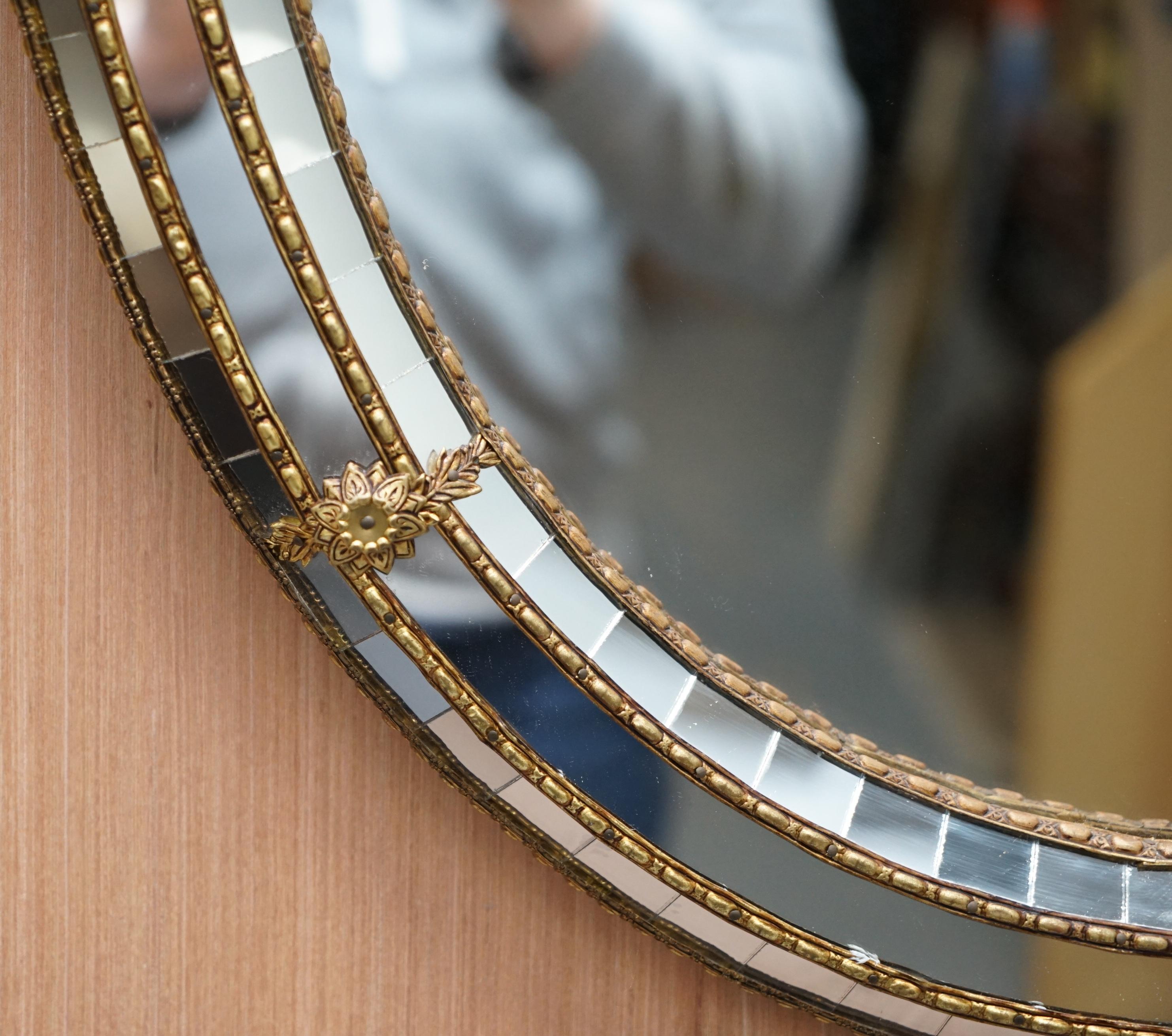 Stunning Venetian Oval Mirror with Mosaic Mirror Tiles and Tripled Edged Boarder 3
