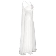 Atemberaubendes Versace Elfenbeinfarbenes Seidenkleid Göttin Maxikleid Abend Hochzeitskleid