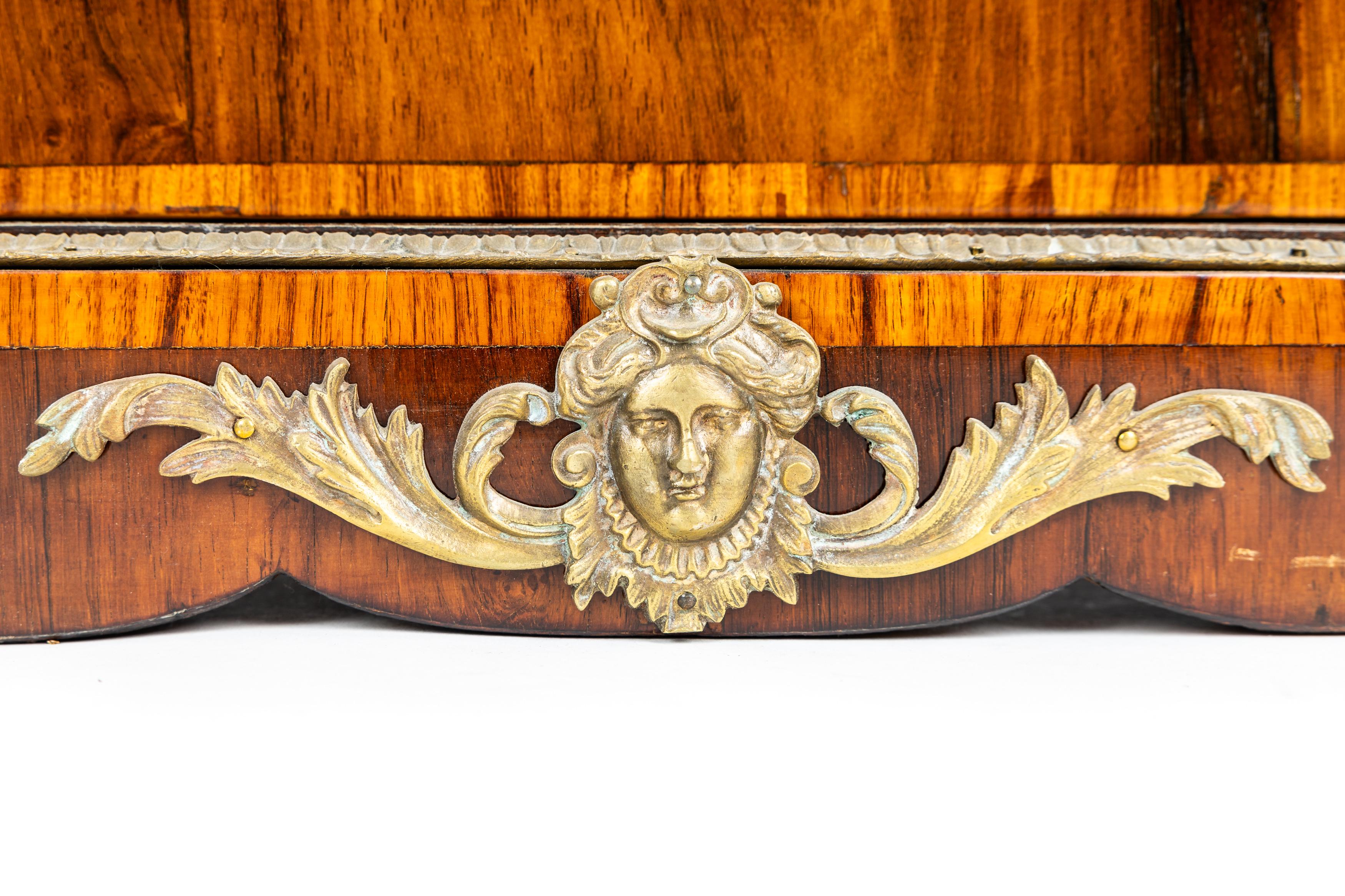 Stunning Vertiko with marquetry, half cabinet, Napoleon III, 1880s, France For Sale 4