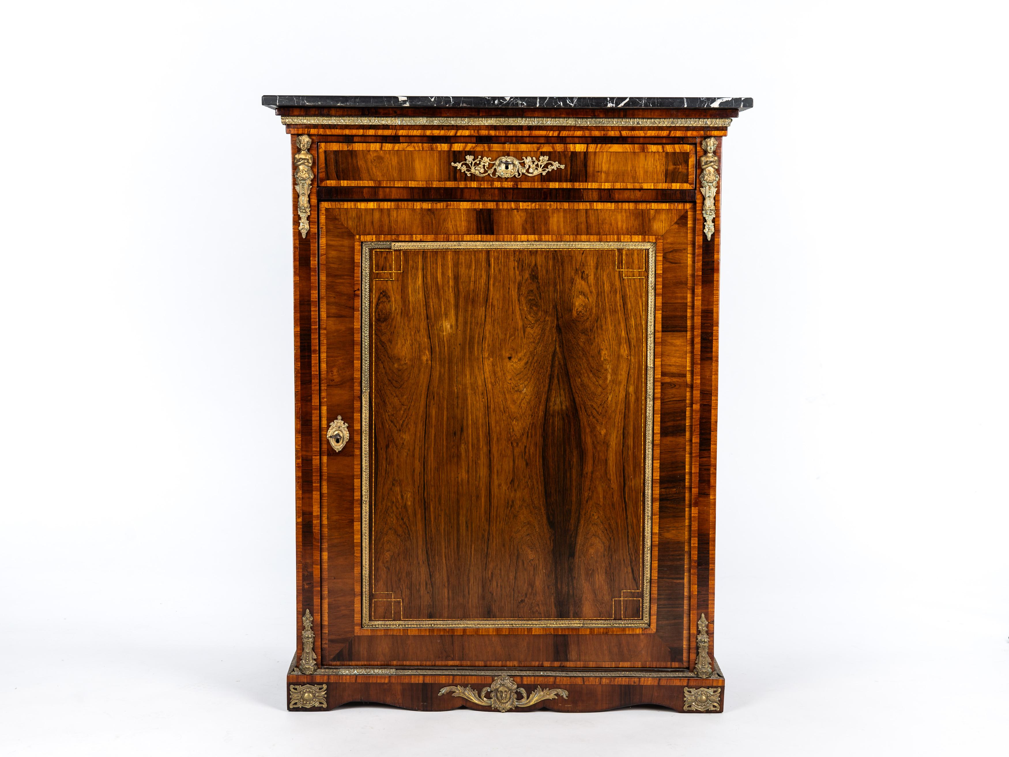 Stunning Vertiko, half-cabinet, made in the 1880s in France, Napoleon III. 

An extraordinary piece of furniture that is an statement piece for any interior. The particularly masterful workmanship has a substructure made of spruce. The body is