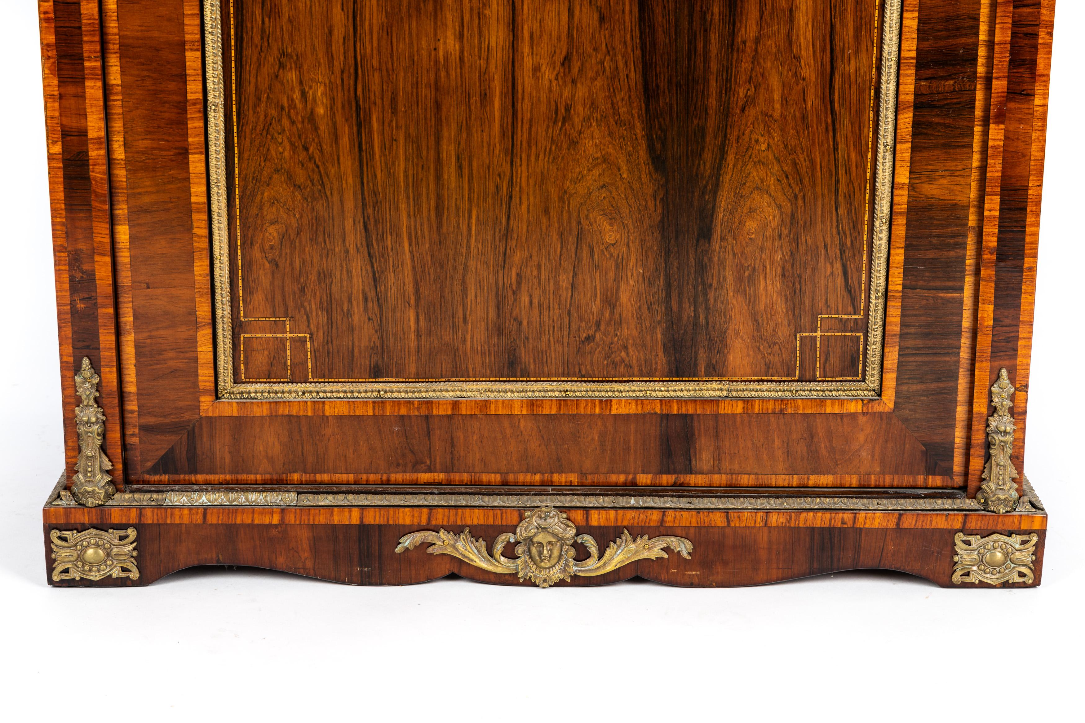Stunning Vertiko with marquetry, half cabinet, Napoleon III, 1880s, France In Good Condition For Sale In Wien, AT