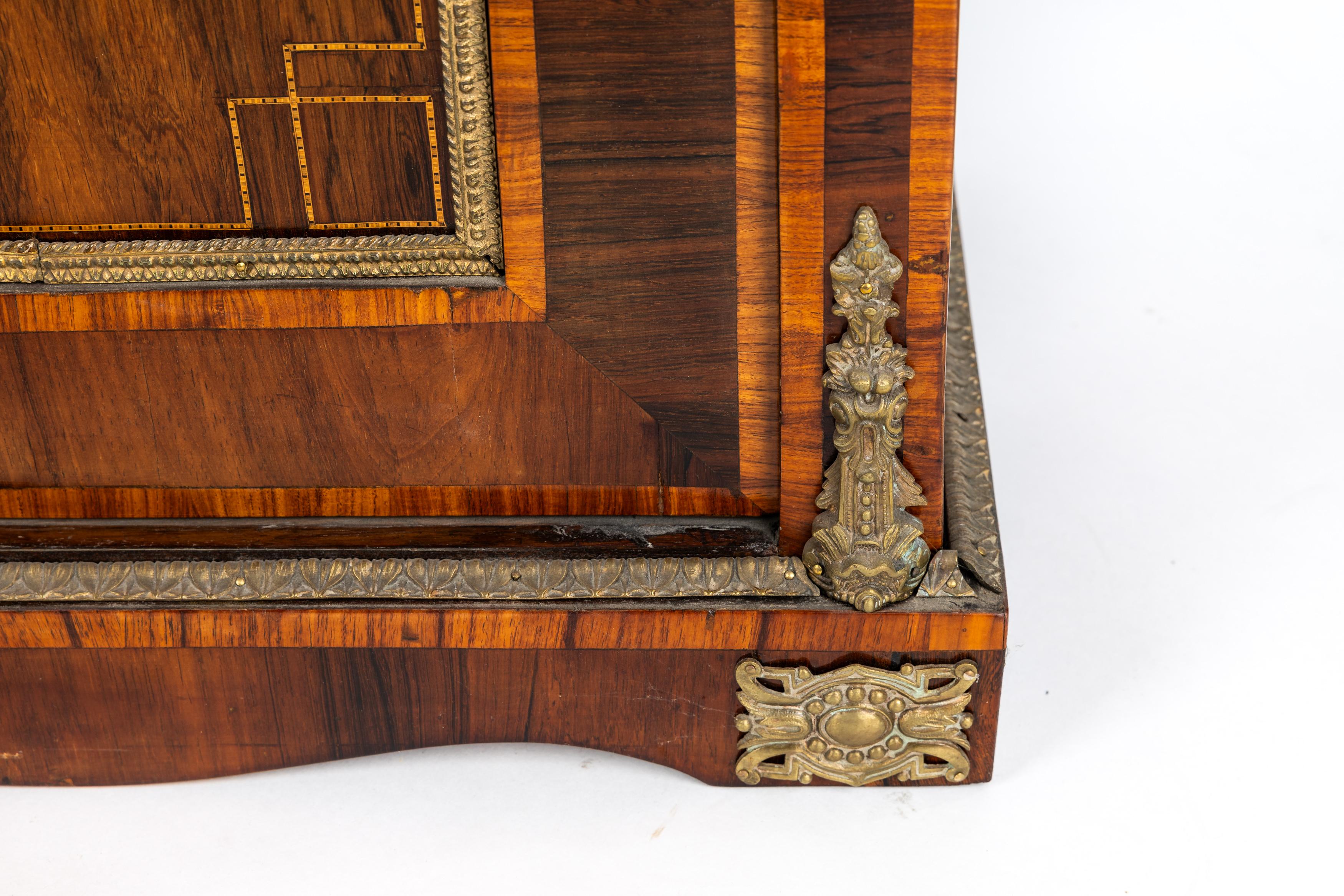 Nutwood Stunning Vertiko with marquetry, half cabinet, Napoleon III, 1880s, France For Sale