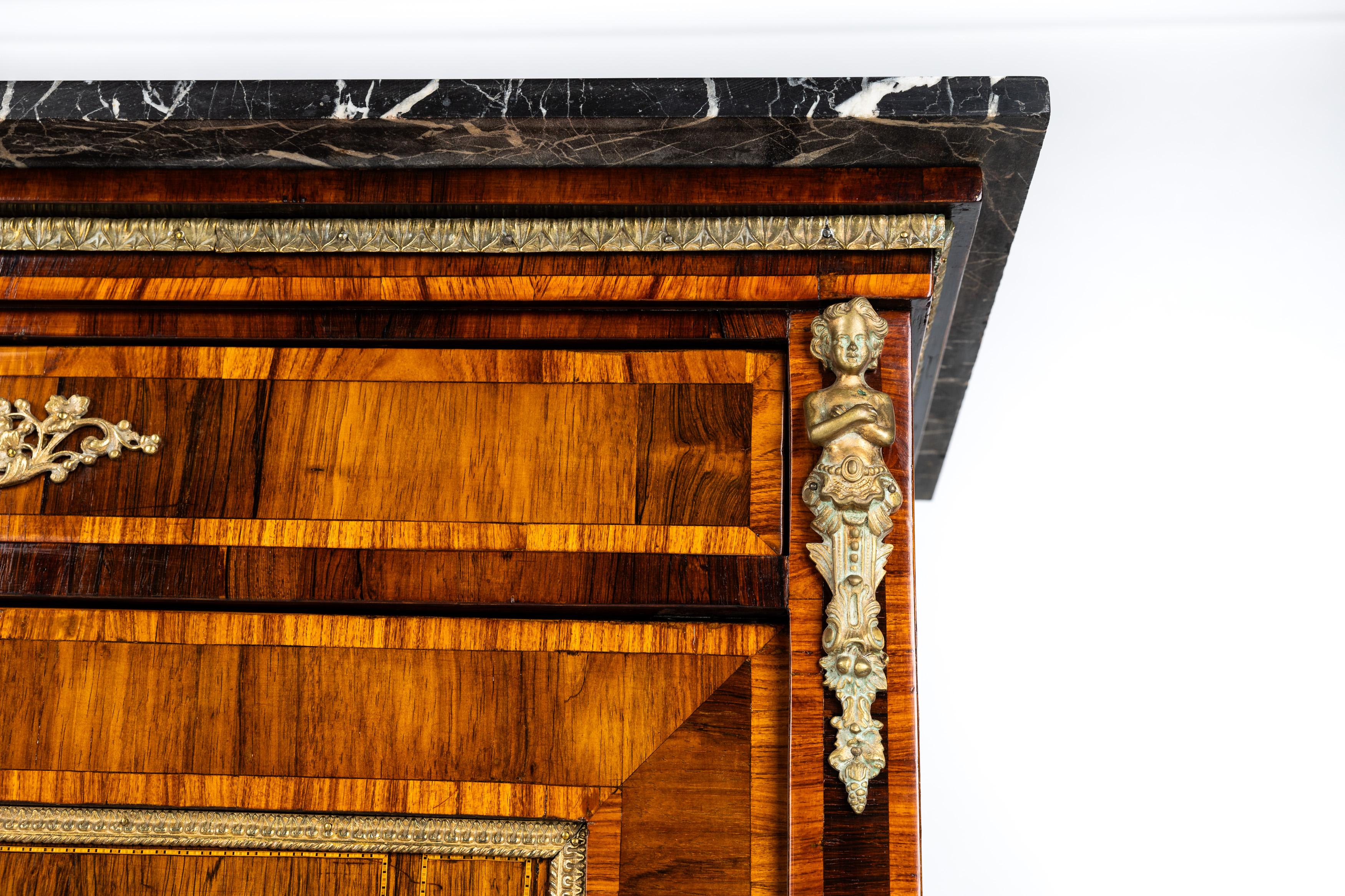 Stunning Vertiko with marquetry, half cabinet, Napoleon III, 1880s, France For Sale 1