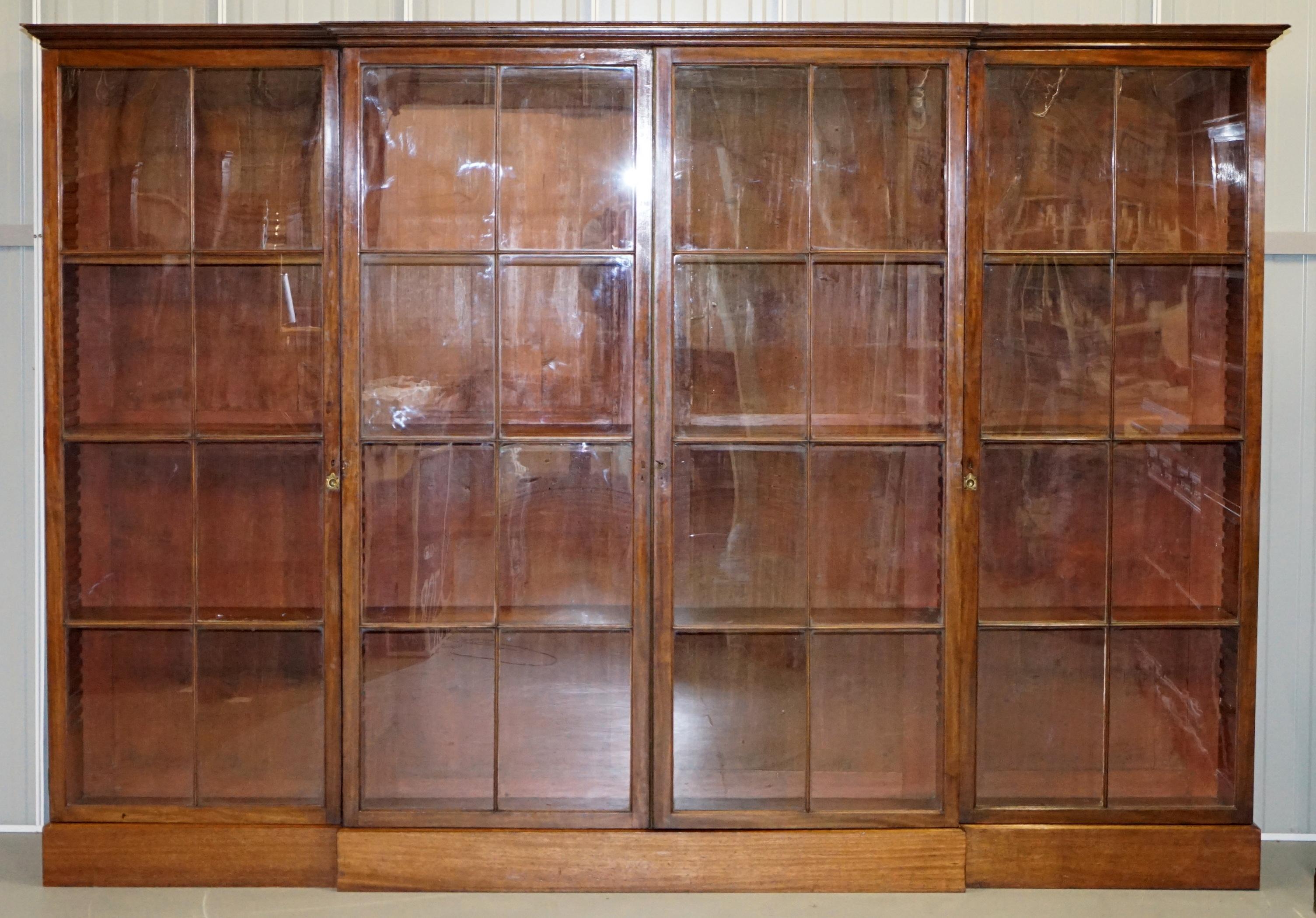 library bookcase with glass doors