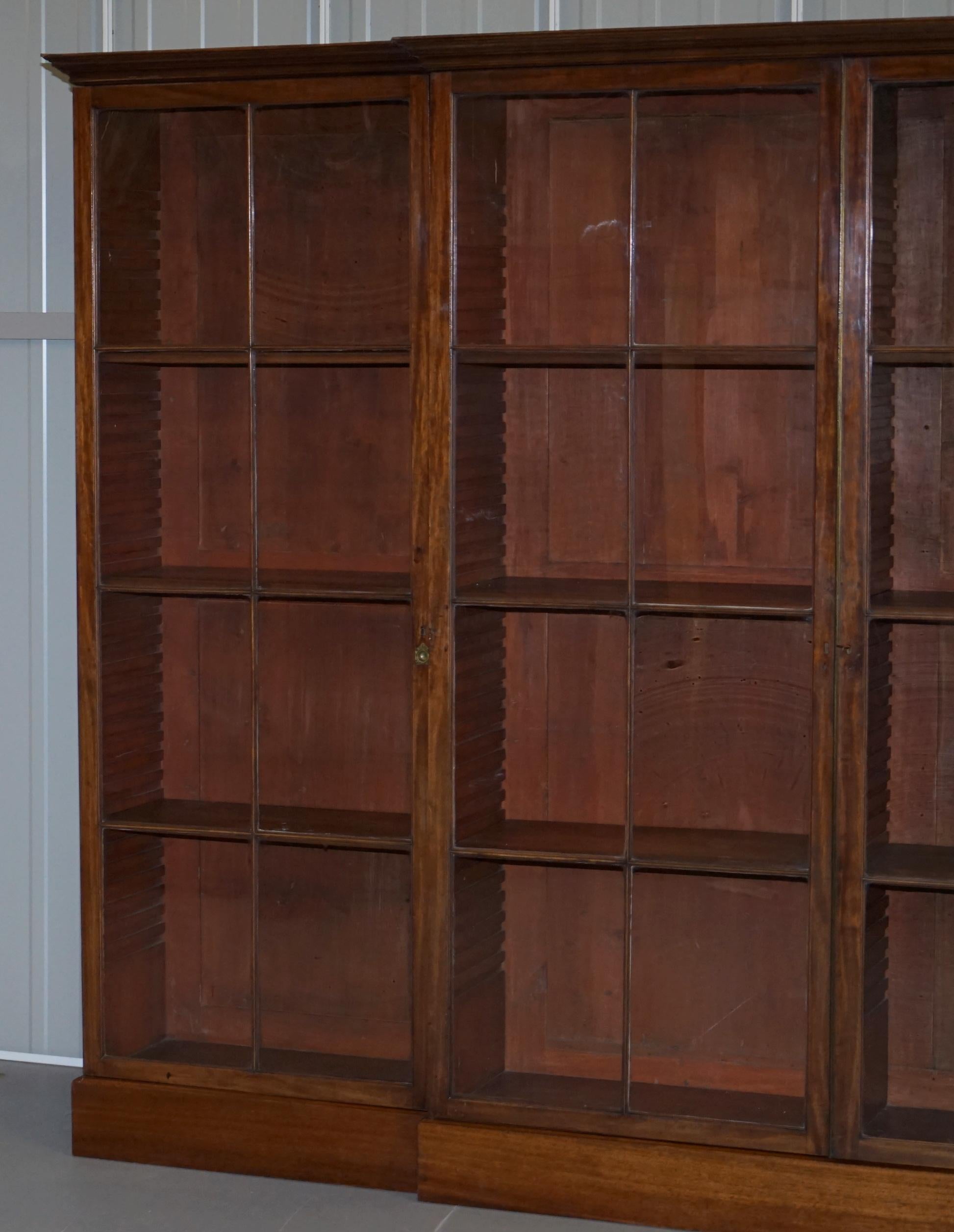 bookshelf with glass doors