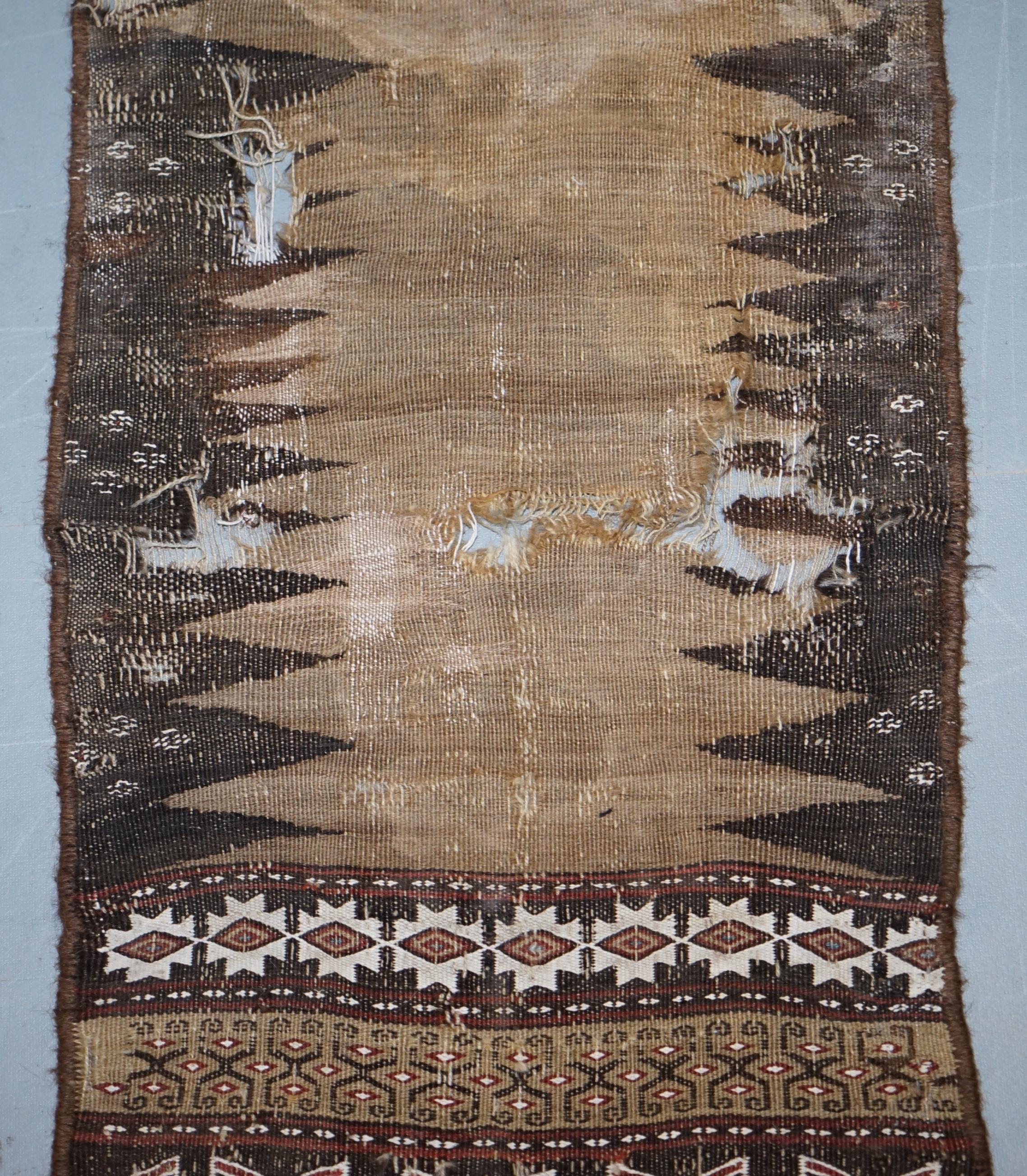 Stunning Very Rare & Old Native American Indian Kilim Wall Hanging Striped Throw 1