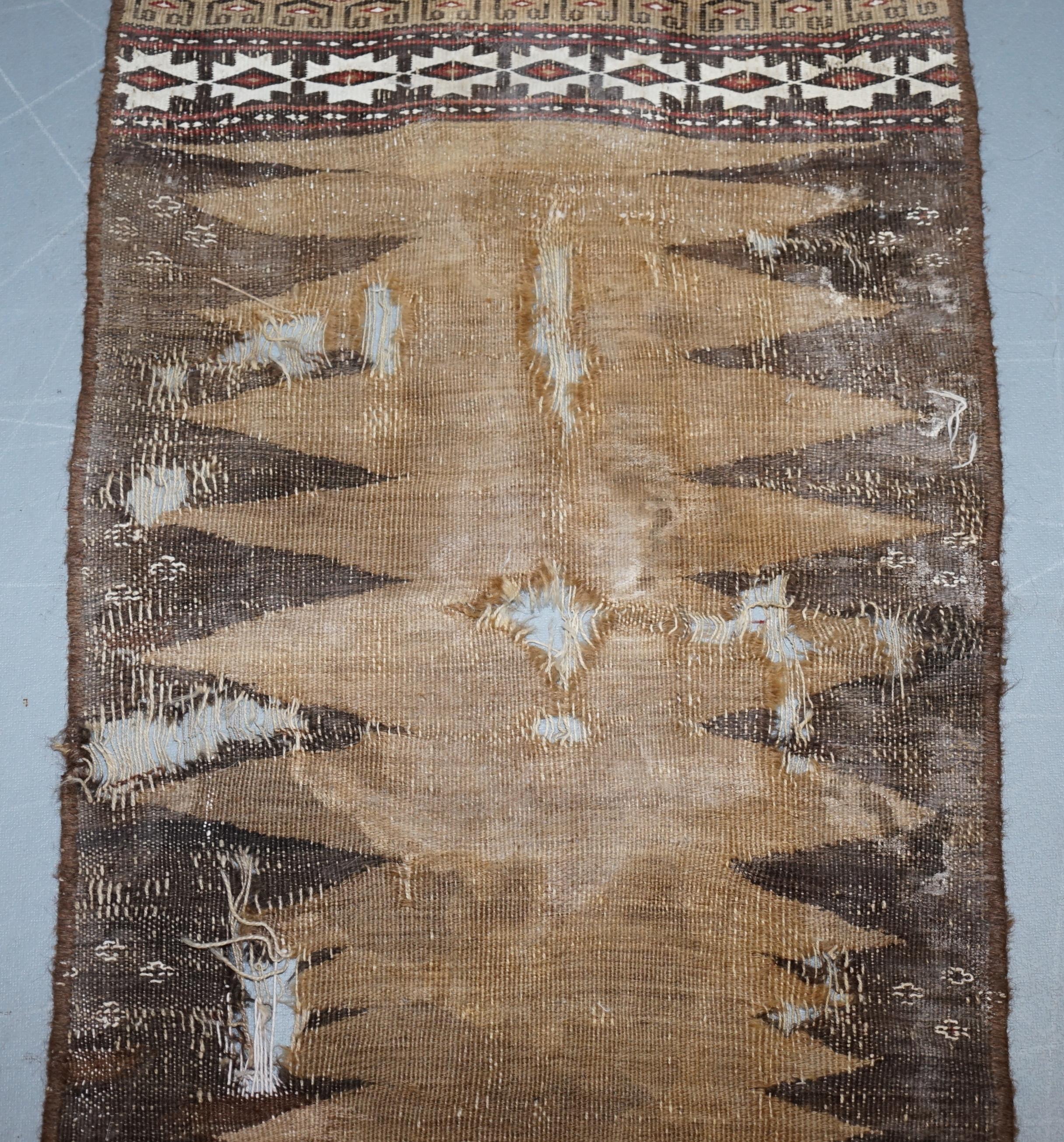 Stunning Very Rare & Old Native American Indian Kilim Wall Hanging Striped Throw 2