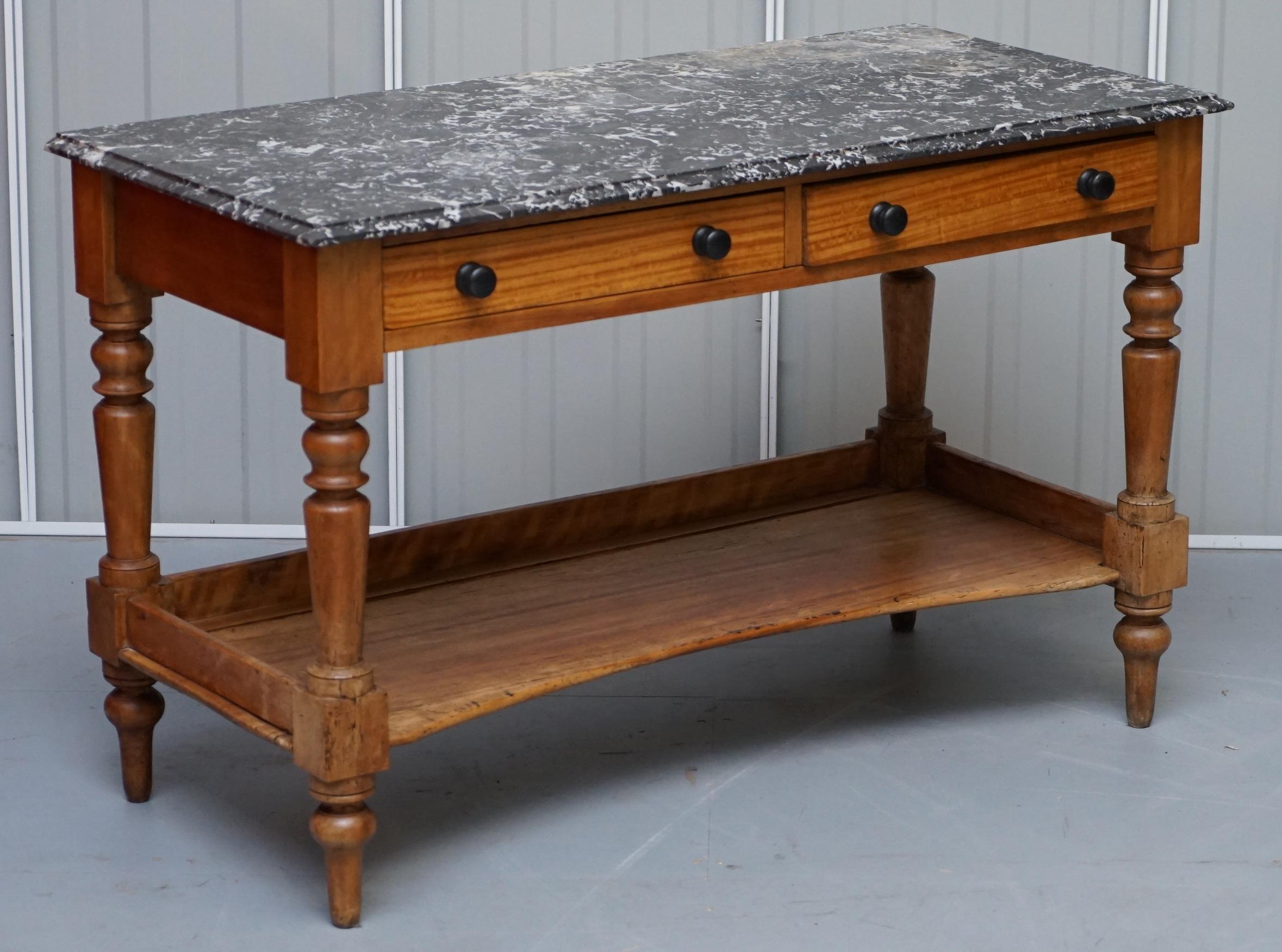 marble topped desk