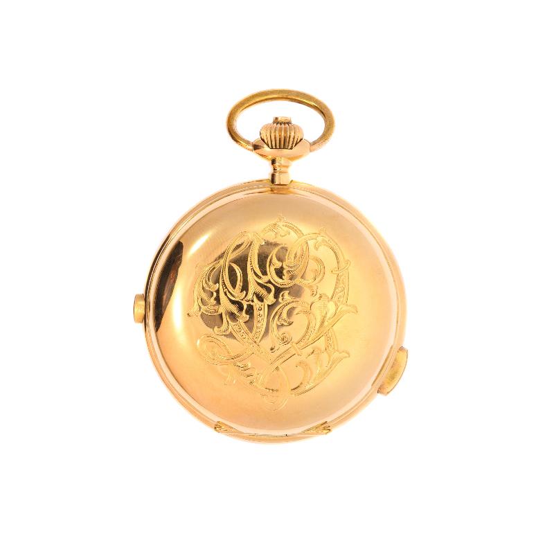 Antique jewelry object group: pocket watch

Condition: good condition

Country of origin: Switzerland

Style: Victorian 

Style specifics: We consider this to be of The Late or Aesthetic Victorian Period.

Period: ca. 1880

Material: 18K red
