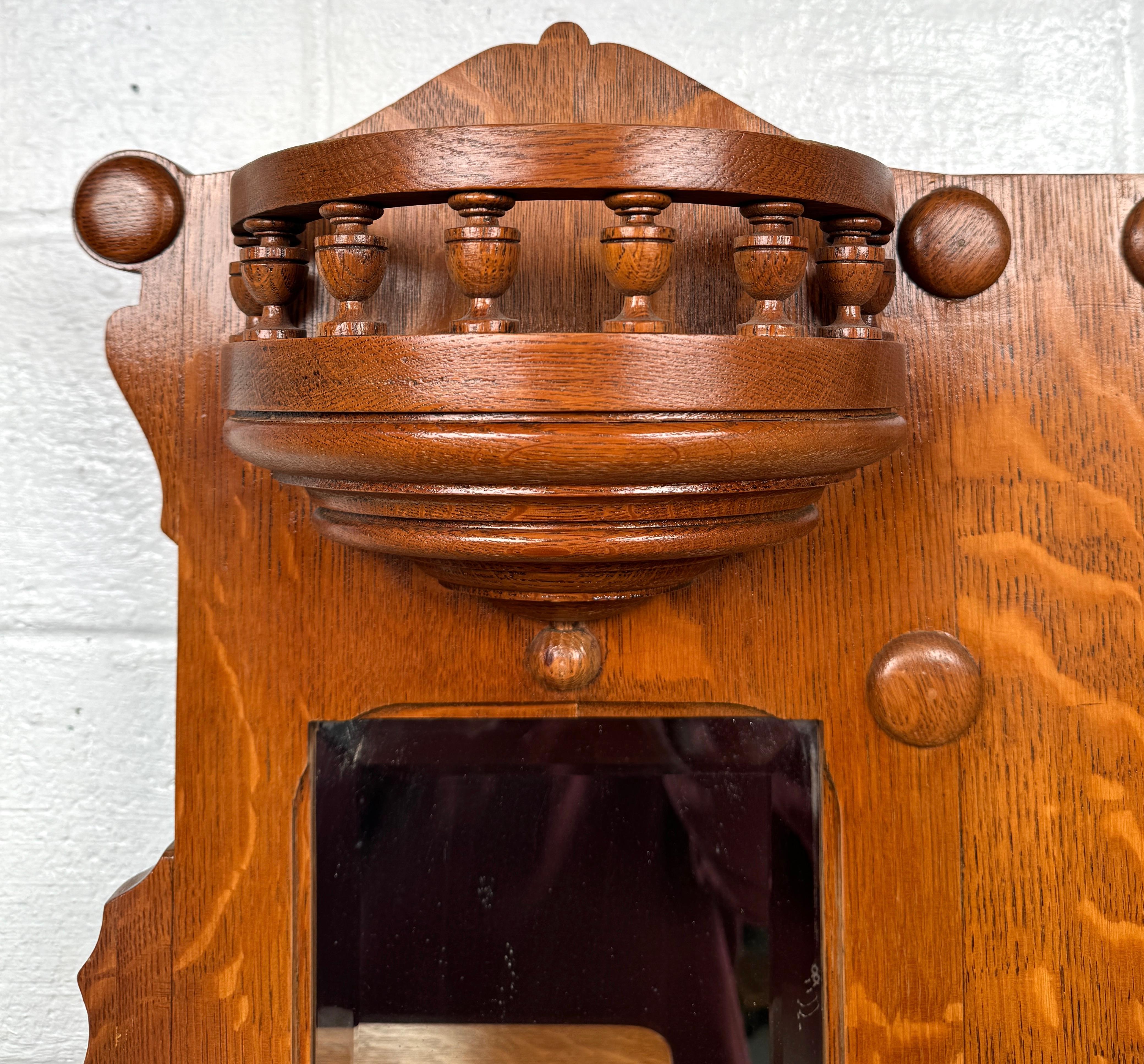 Stunning Victorian Antique Golden Oak Slant Front Desk For Sale 2