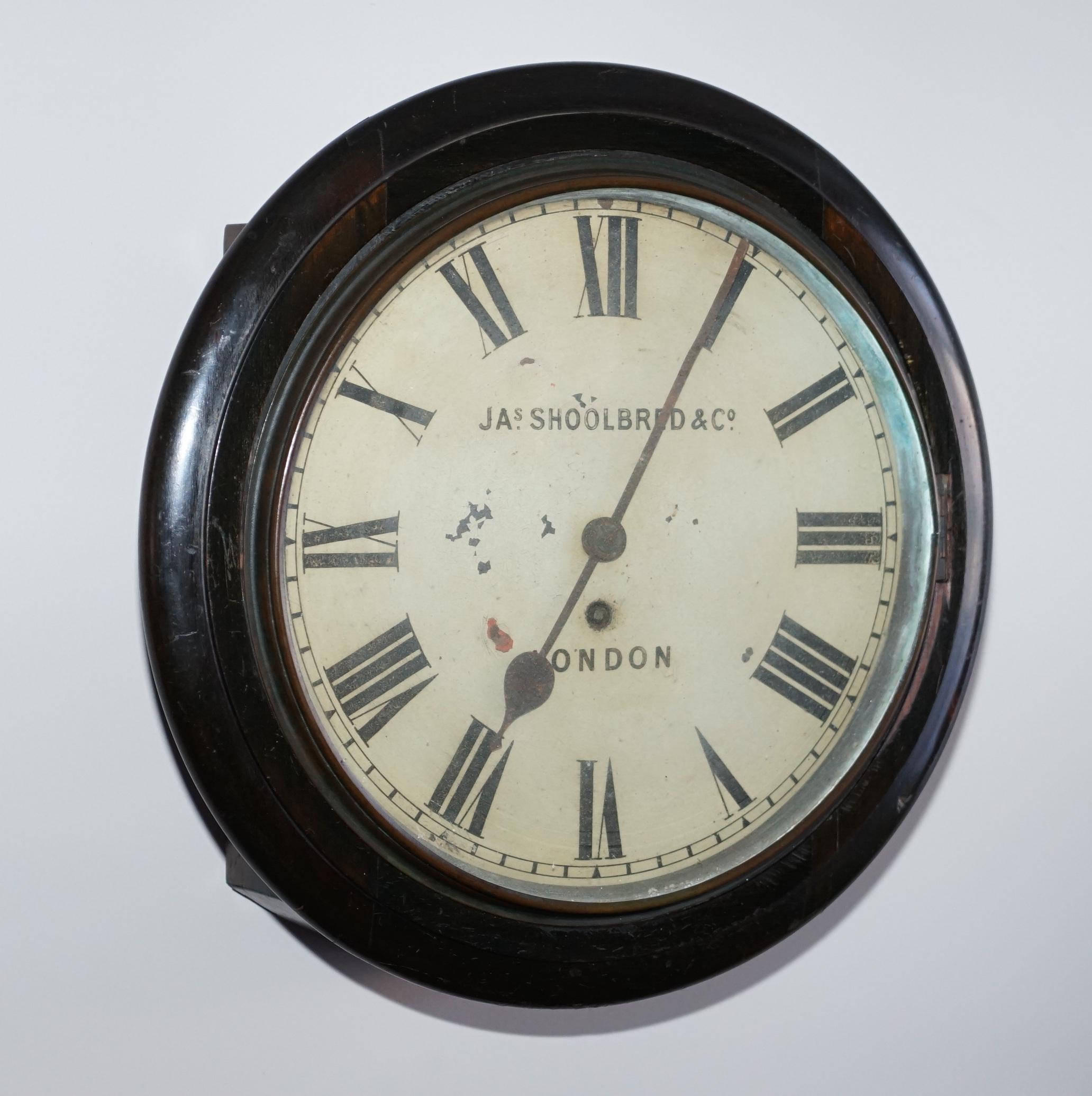 Wimbledon-Furniture

Wimbledon-Furniture is delighted to offer for sale this stunning original 19th century Jas Shoolbred & Co Victorian wall clock with original finish

Please note the delivery fee listed is just a guide, it covers within the