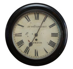 Stunning Victorian Ebonised Jas Shoolbred & Co London Wall Clock Original Finish