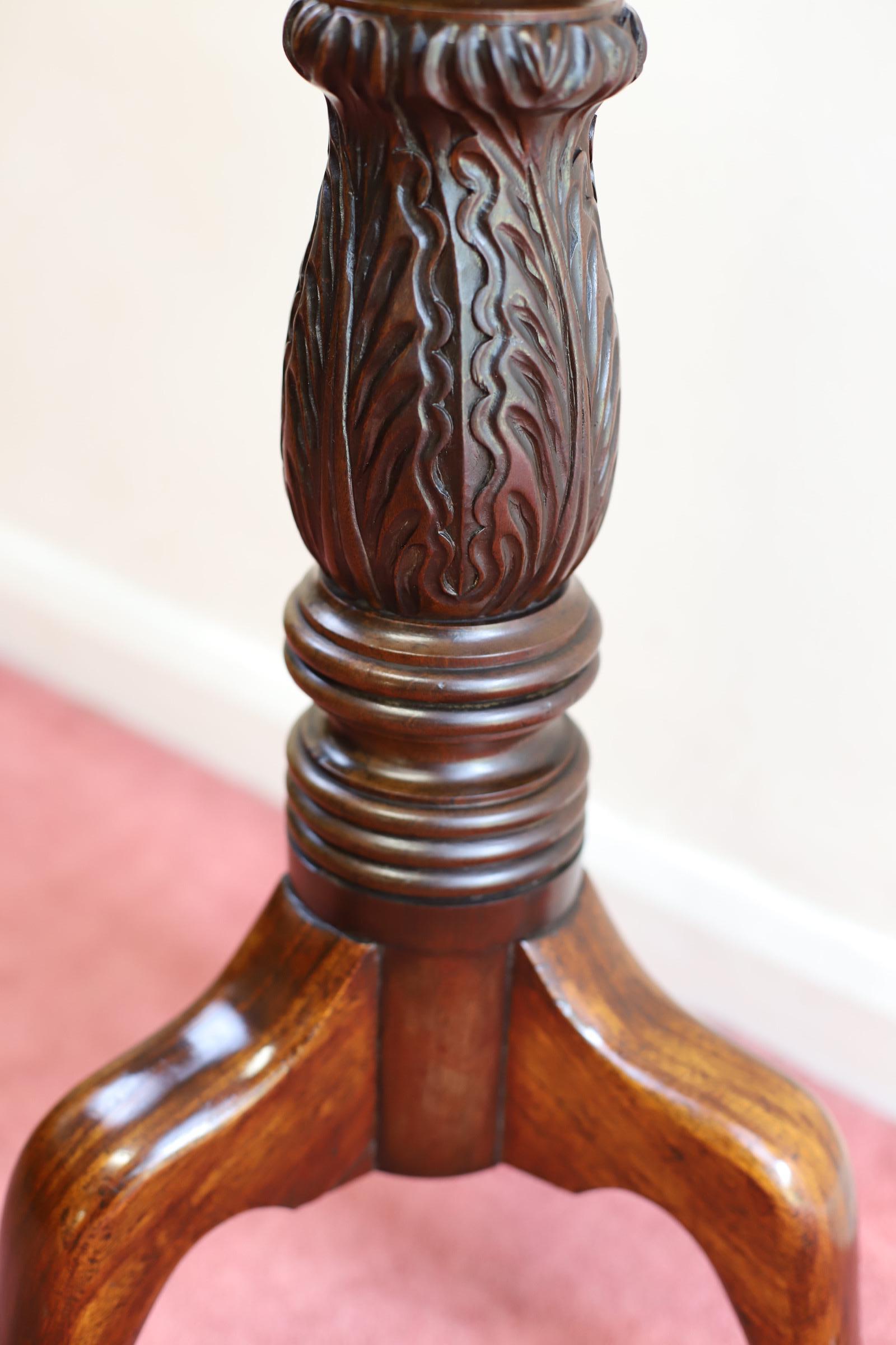 Stunning Victorian English Oak Torchiere Plant Stand  For Sale 1