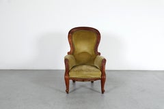 Stunning Victorian era, "Louis Philippe" style Wing Back Salon or Lounge Chair