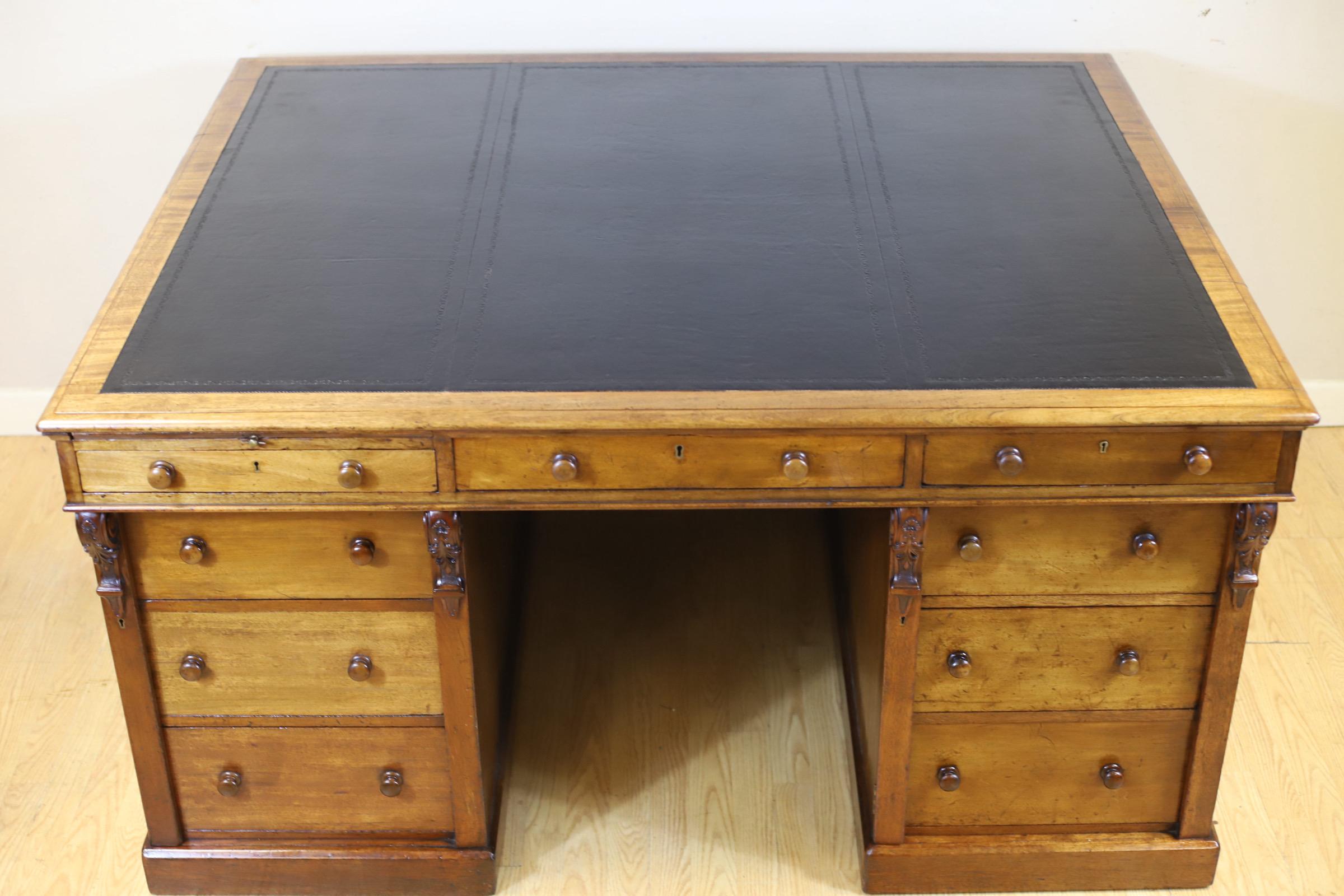 Atemberaubender viktorianischer Hobbs&Co London Partners-Schreibtisch im Angebot 10