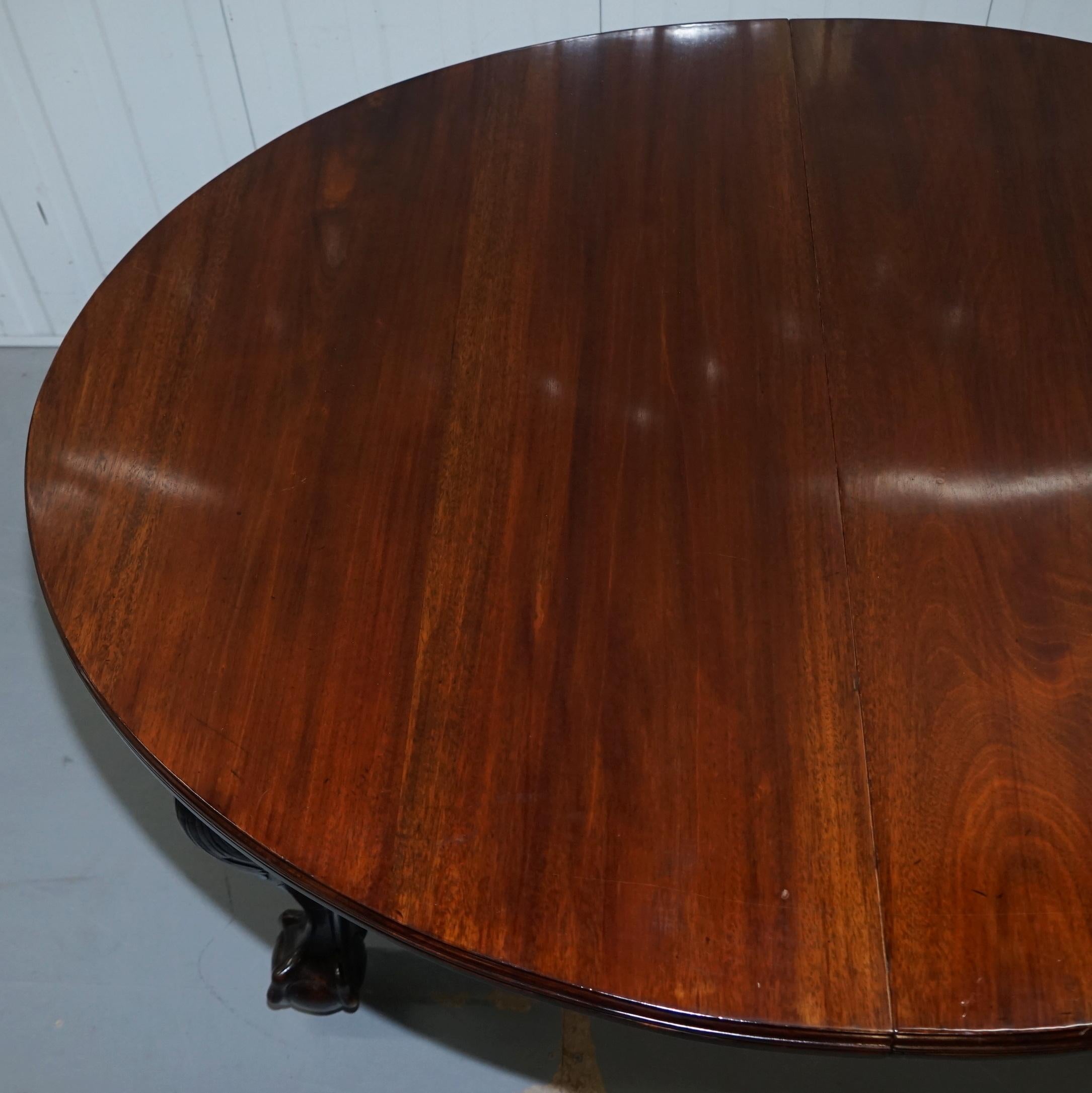 Atemberaubender viktorianischer ausziehbarer Esstisch aus massivem Hartholz von James Phillips & Son (Englisch) im Angebot