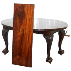 Impresionante mesa de comedor extensible victoriana de madera maciza de James Phillips & Son