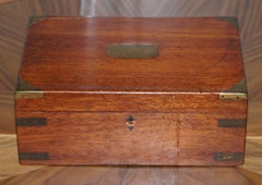 Stunning Victorian Mahogany Military Campaign Box, Cigars, Jewellery, Trinkets