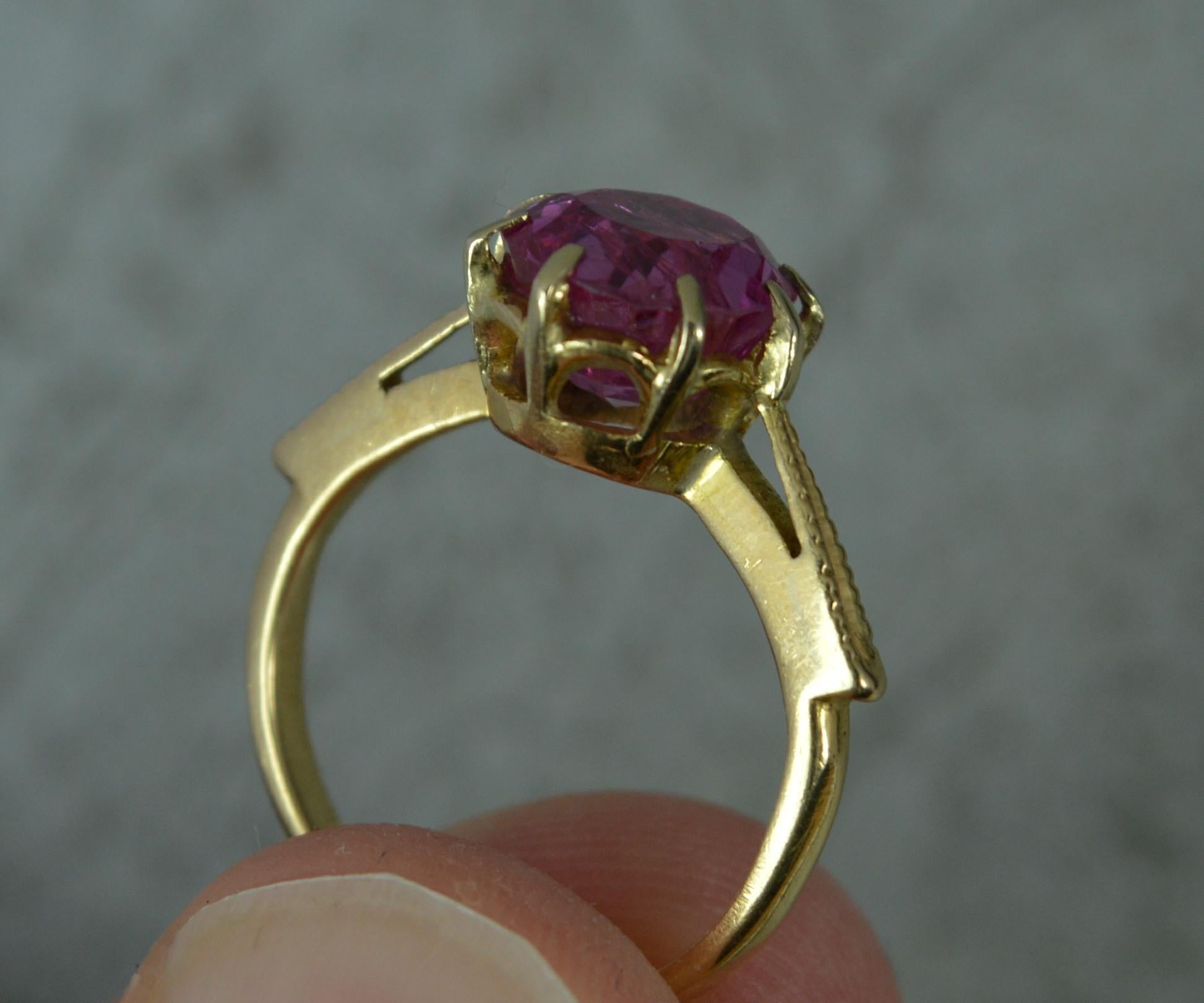 Stunning Victorian No Heat Ruby and 18ct Gold Solitaire Ring 4