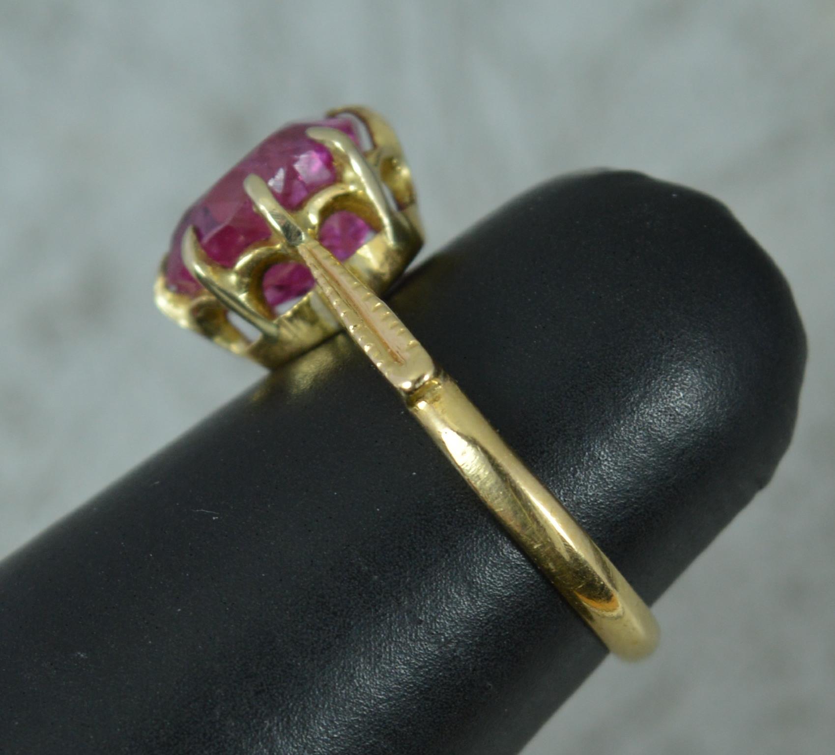 Stunning Victorian No Heat Ruby and 18ct Gold Solitaire Ring 5