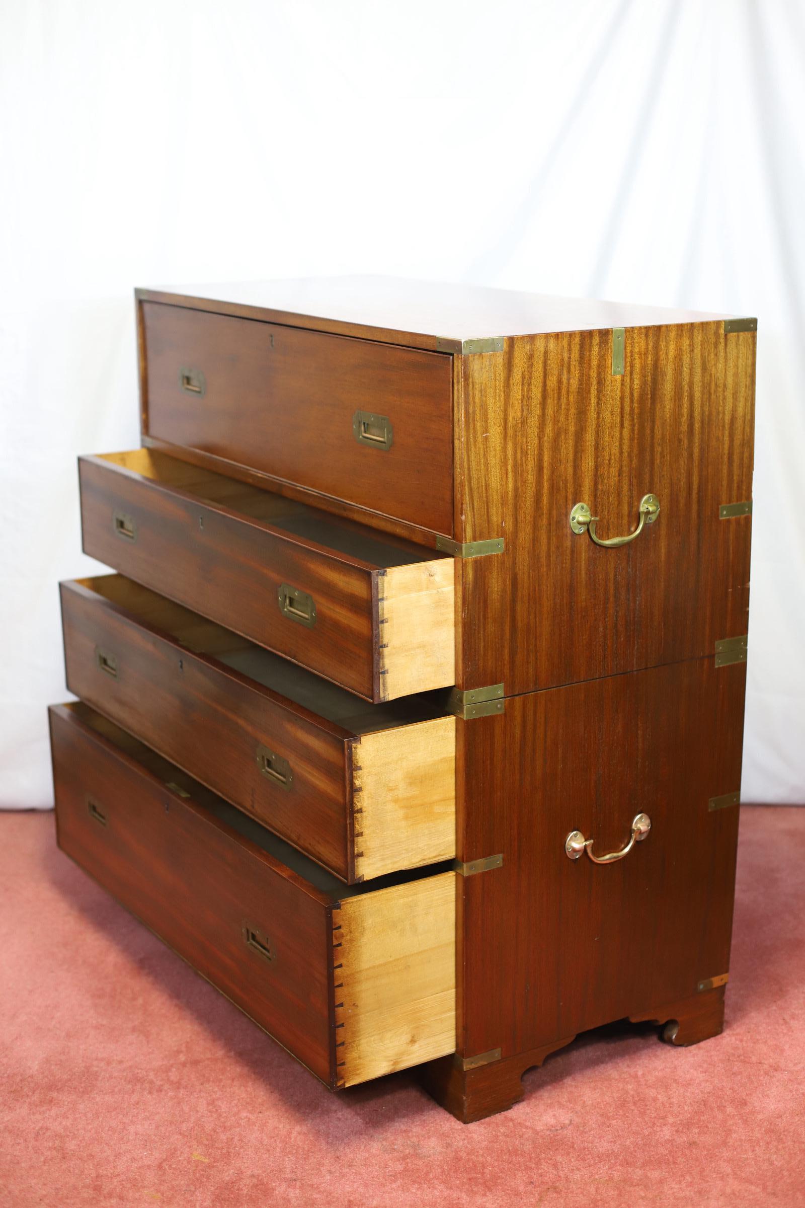 Stupefacente cassettone vittoriano in Oak e canfora per la segreteria militare di Campaigner in vendita 9