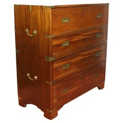 Stunning Victorian Oak Camphor Military Secretary Campaign Chest