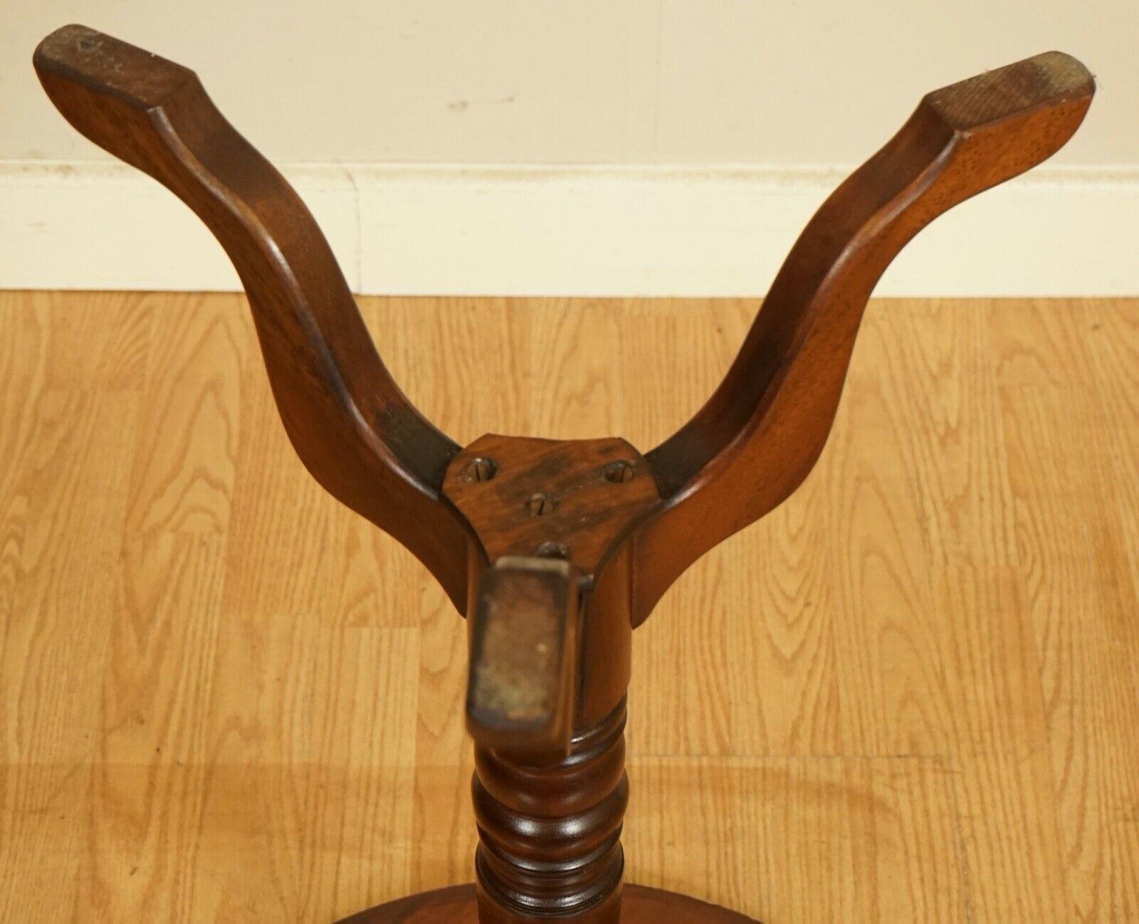 Hardwood Stunning Victorian Side Table/Wine Table on Elegant Tripod Legs For Sale