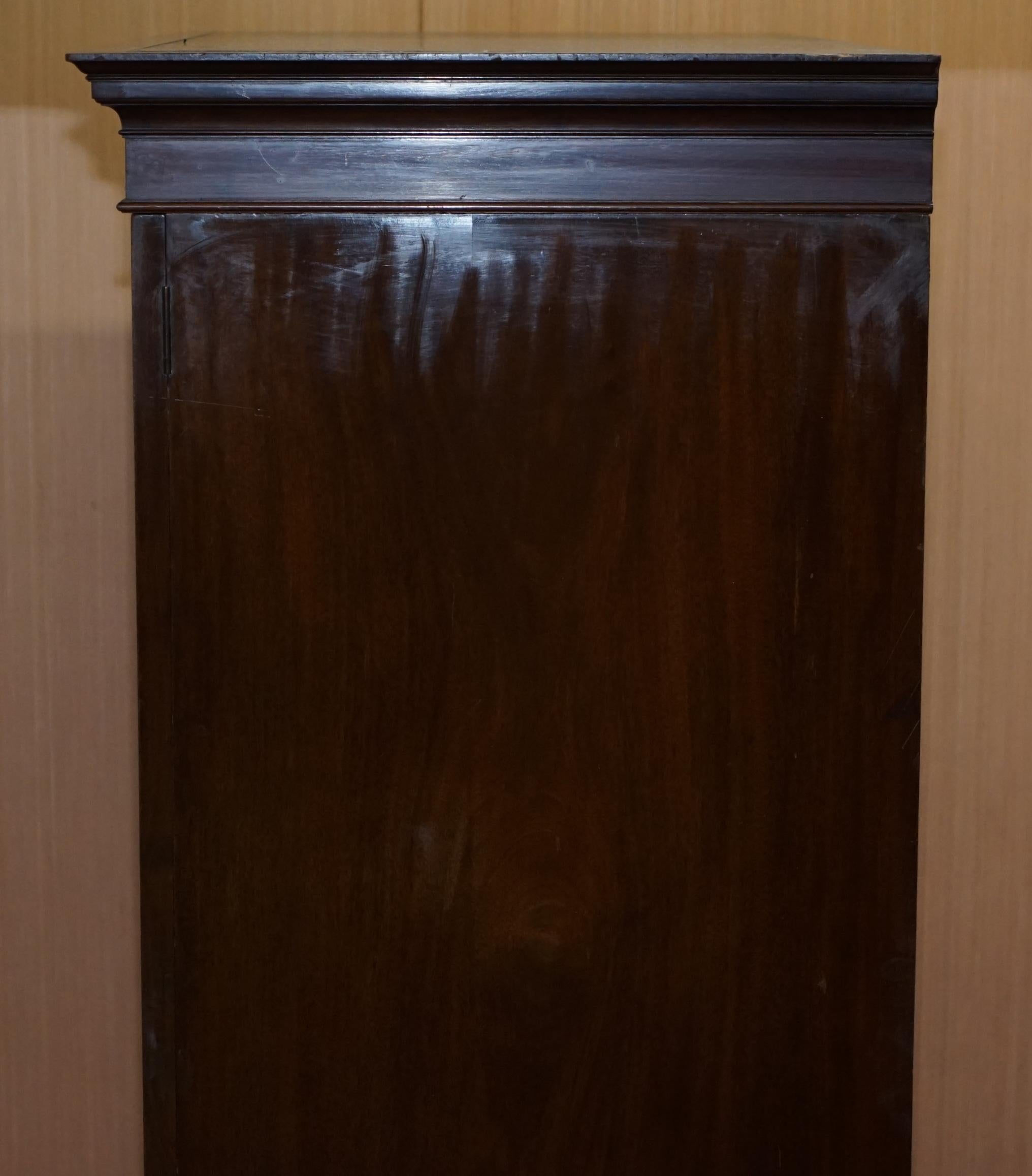 Stunning Victorian Solid Stained Oak and Hardwood Wardrobe Very Solid Good Find 11