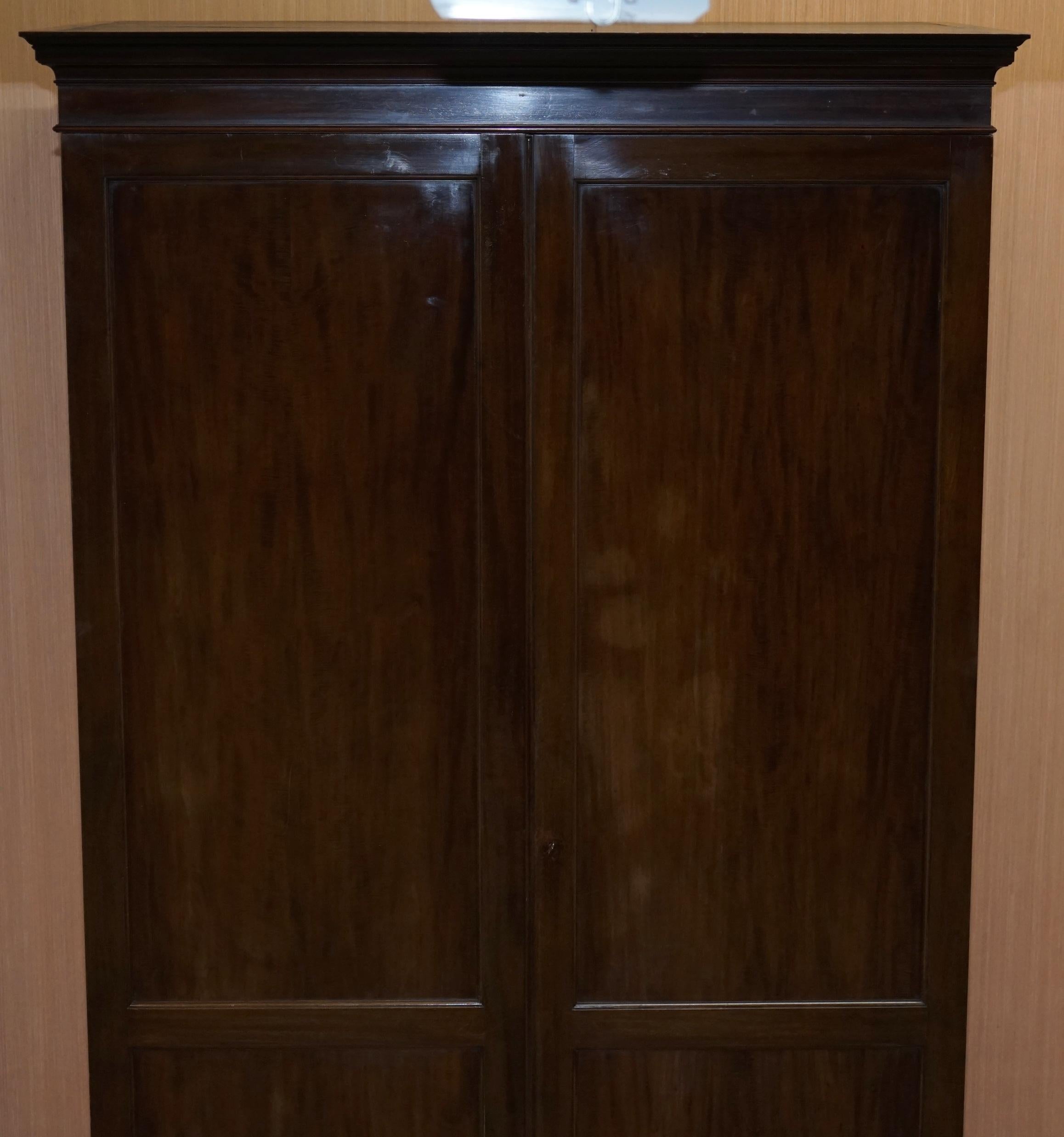 Hand-Crafted Stunning Victorian Solid Stained Oak and Hardwood Wardrobe Very Solid Good Find