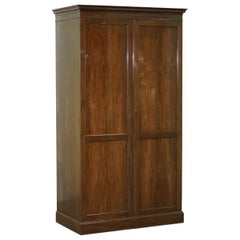 Antique Stunning Victorian Solid Stained Oak and Hardwood Wardrobe Very Solid Good Find