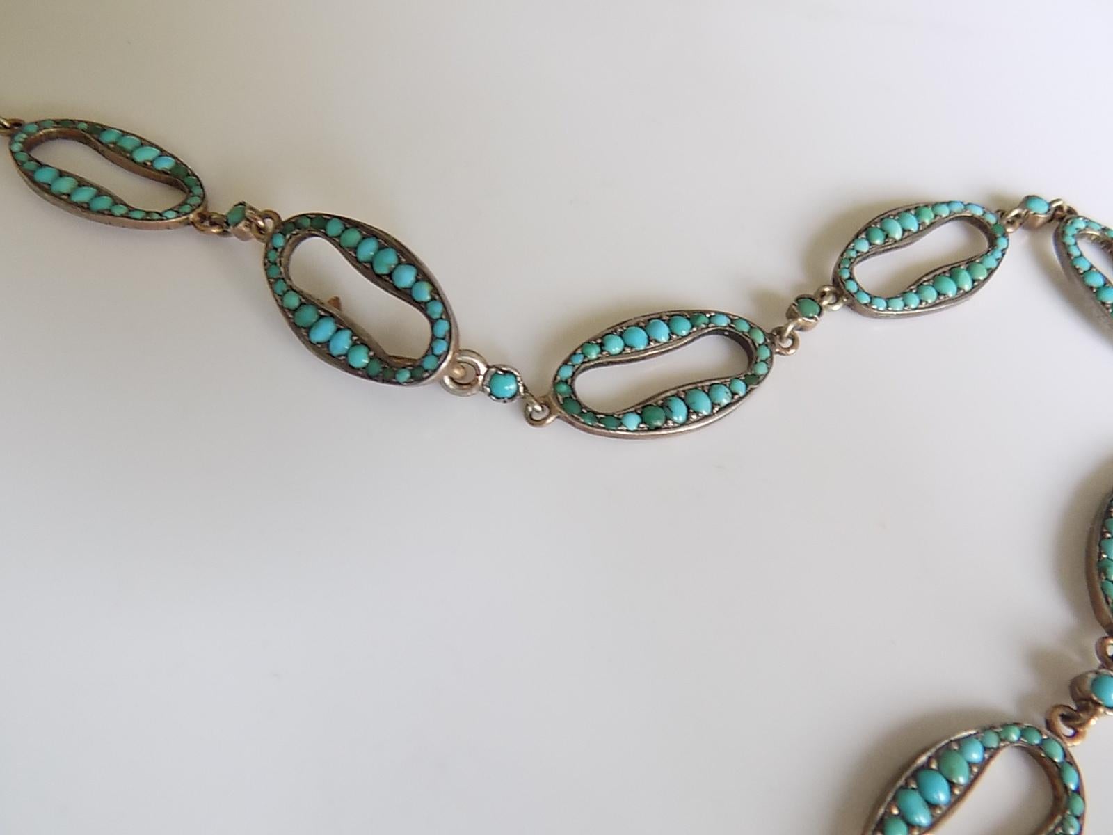 turquoise silver necklace