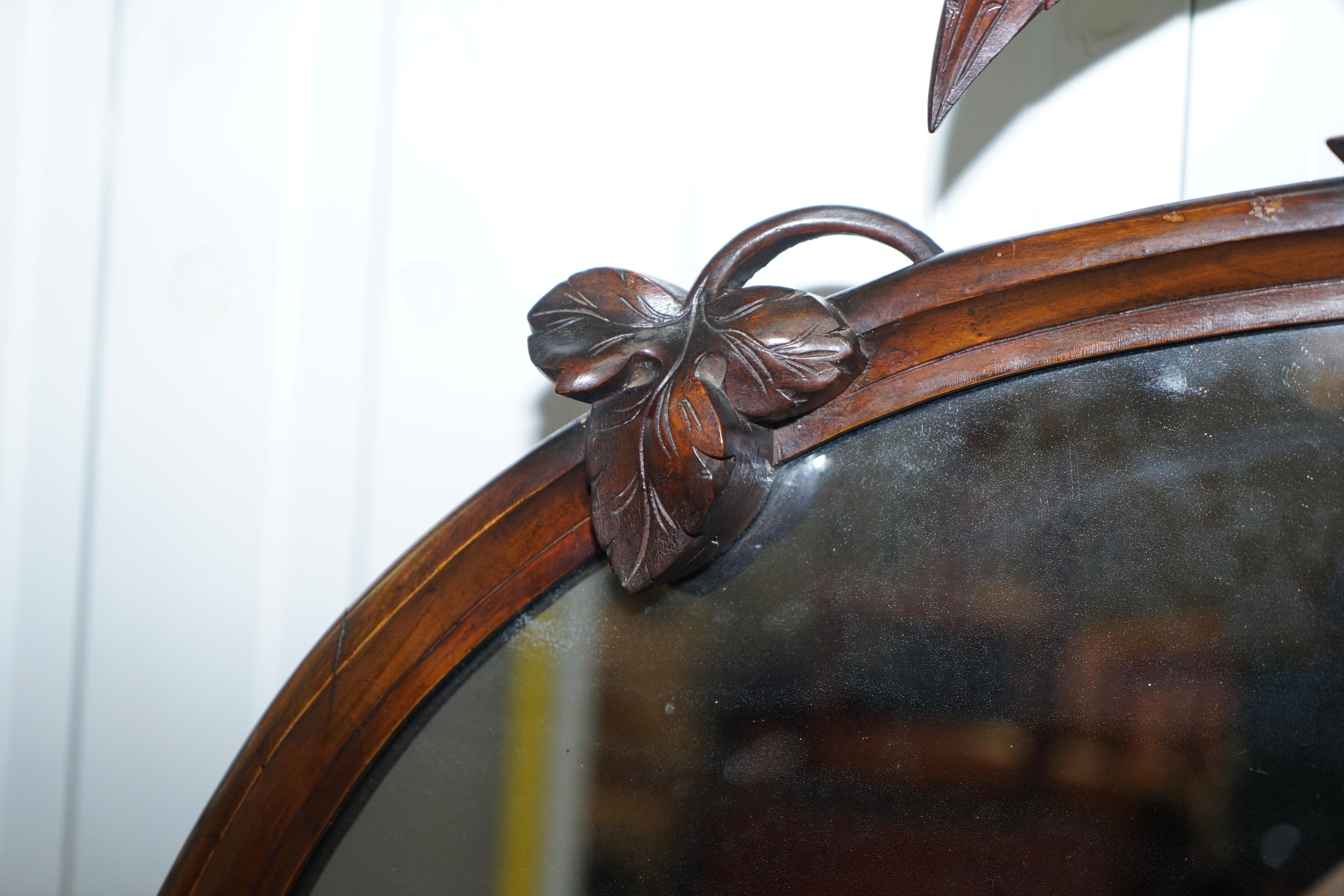 Hand-Carved Stunning Victorian Walnut and Marble Sideboard Chiffonier Carved Eagle & Flowers