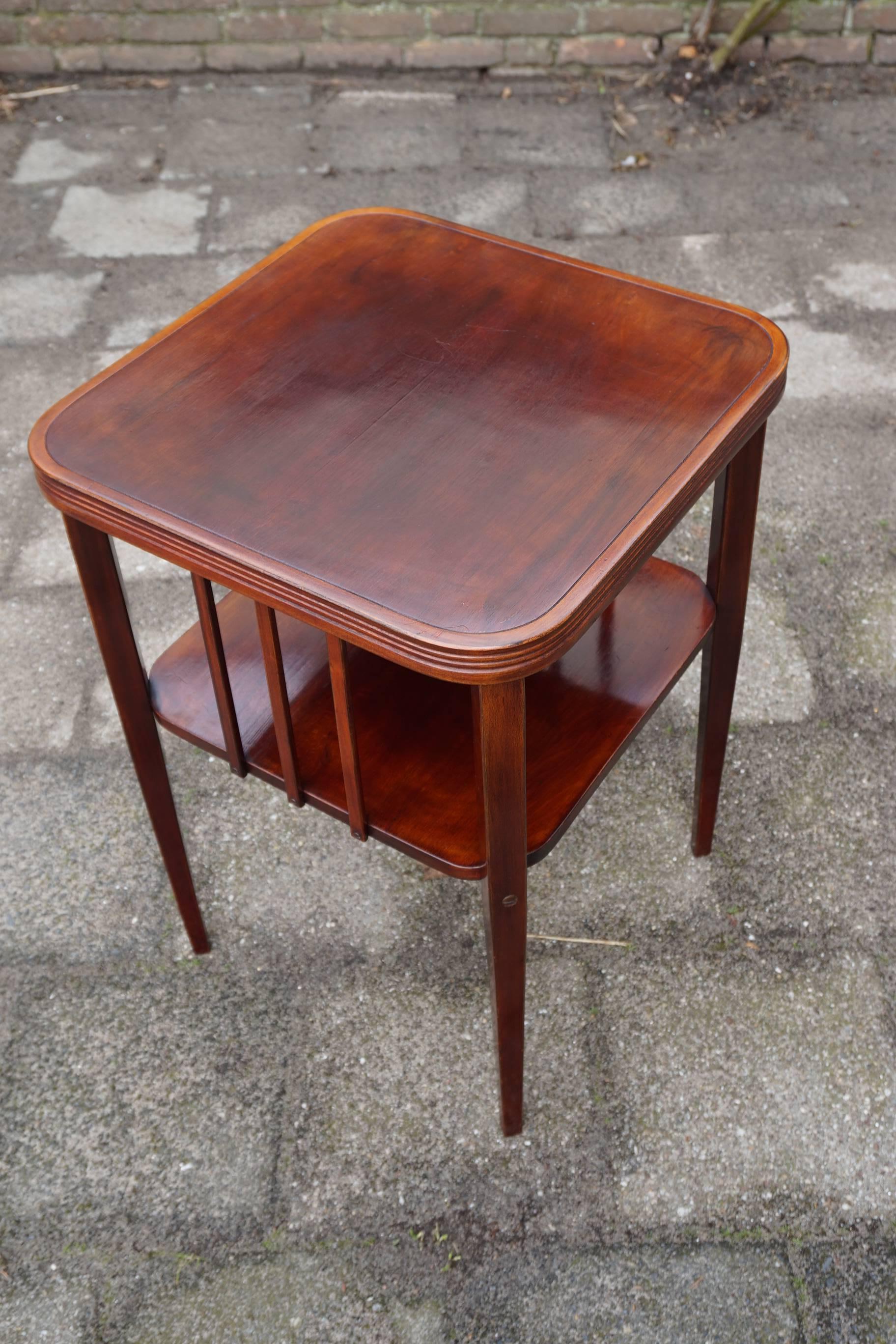 Hand-Crafted Stunning Viennese Secession Coffee, Books or End Table Wonderful Shape & Patina