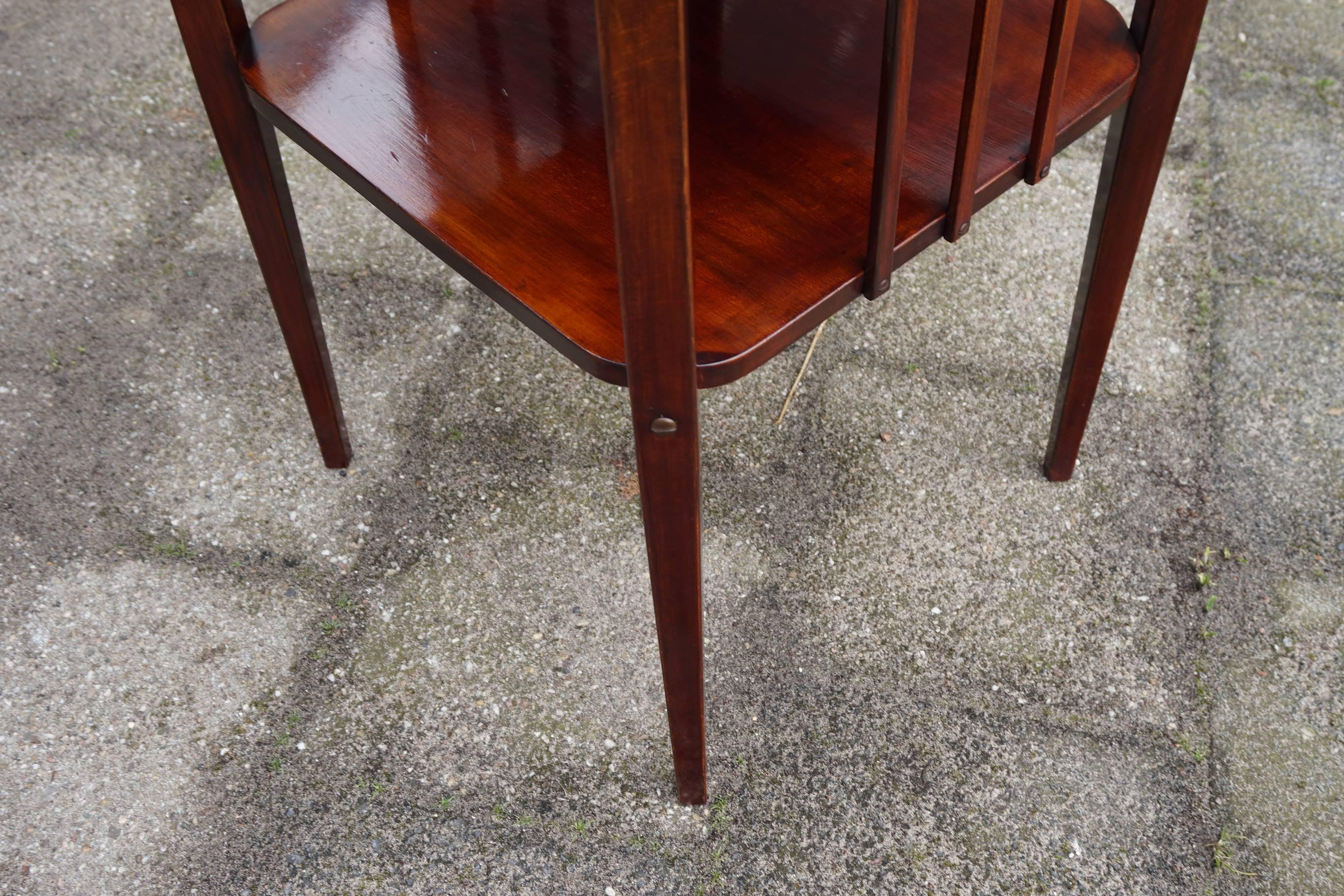 Beech Stunning Viennese Secession Coffee, Books or End Table Wonderful Shape & Patina