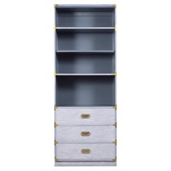 Stunning Vintage 1960s Campaign Style Bookshelf